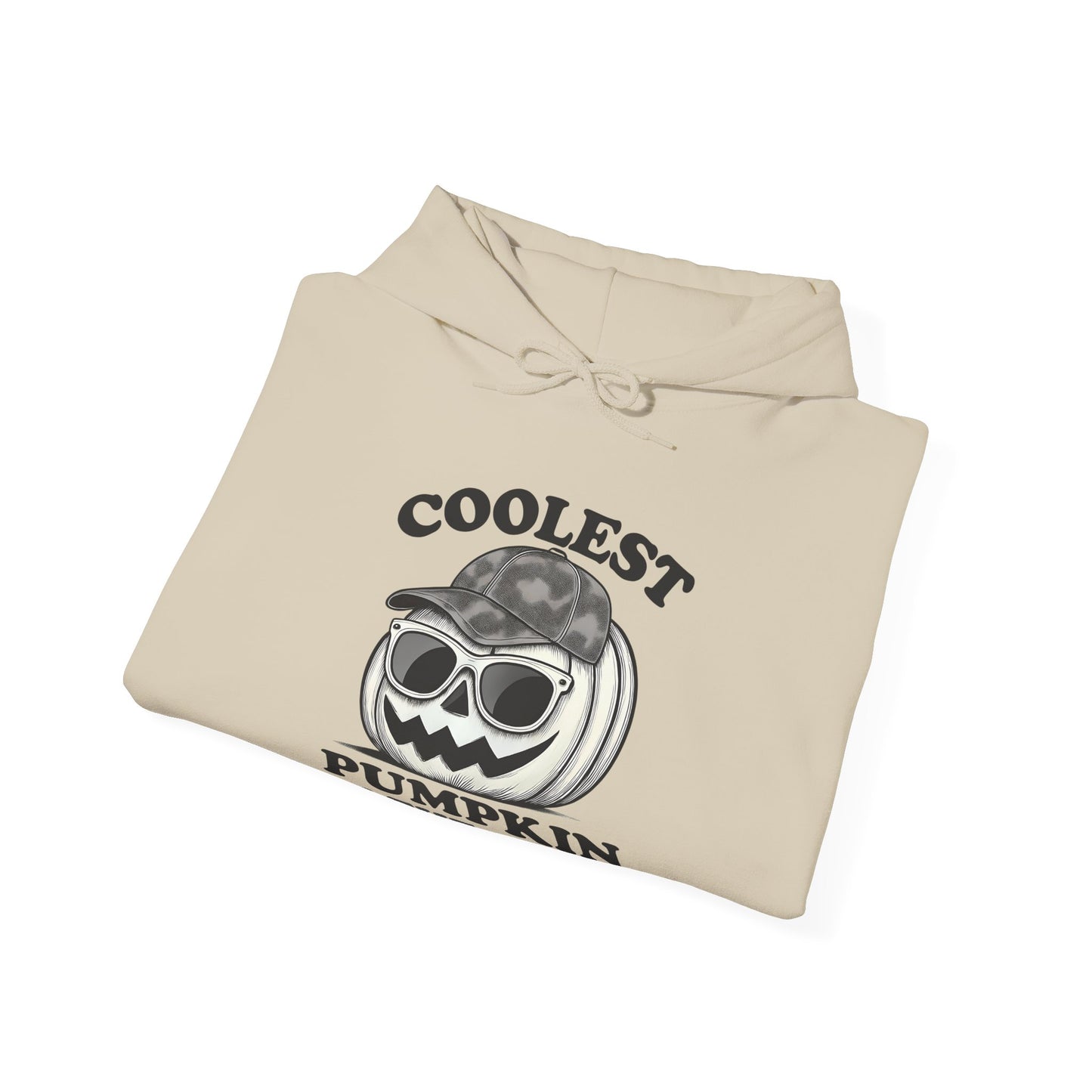 Coolest Pumpkin in the Patch β Monochrome Vibes Edition Hoodie - Modern Halloween Fashion