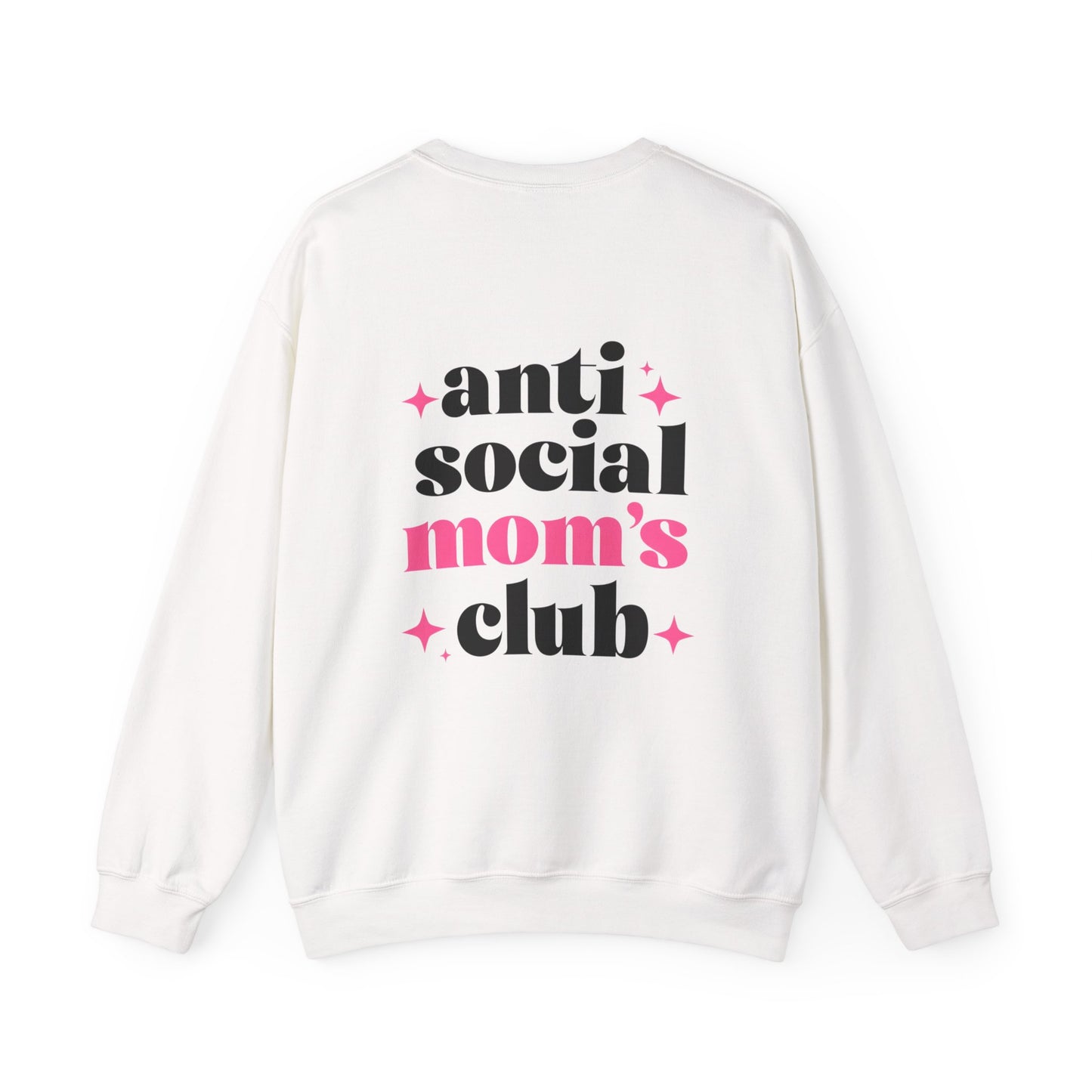 Sweatshirt Funny Graphic Anti Social Moms Club Oversized Cozy Gift for Moms Casual Lounge Wear Trendy Mom Outfit