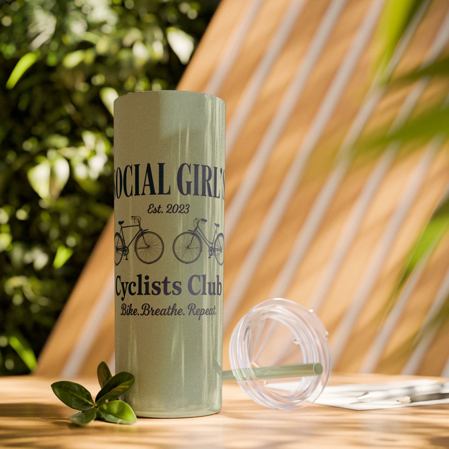 Social Girls Cyclists Club Tumbler | Bike Lover Gift | Cycling Water Bottle | 20oz Travel Cup