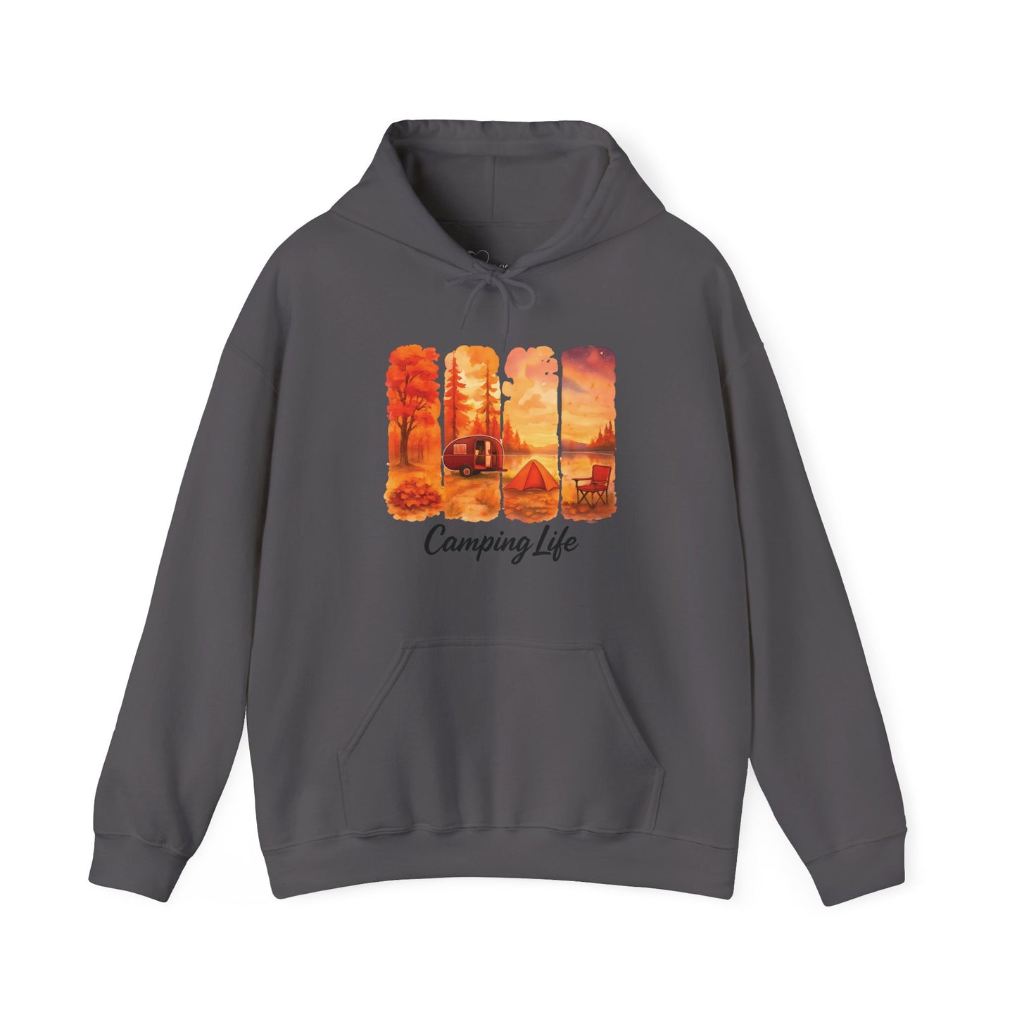Camping Life Hoodie | Golden Hours Camp Showers | Outdoor Adventure Sweatshirt