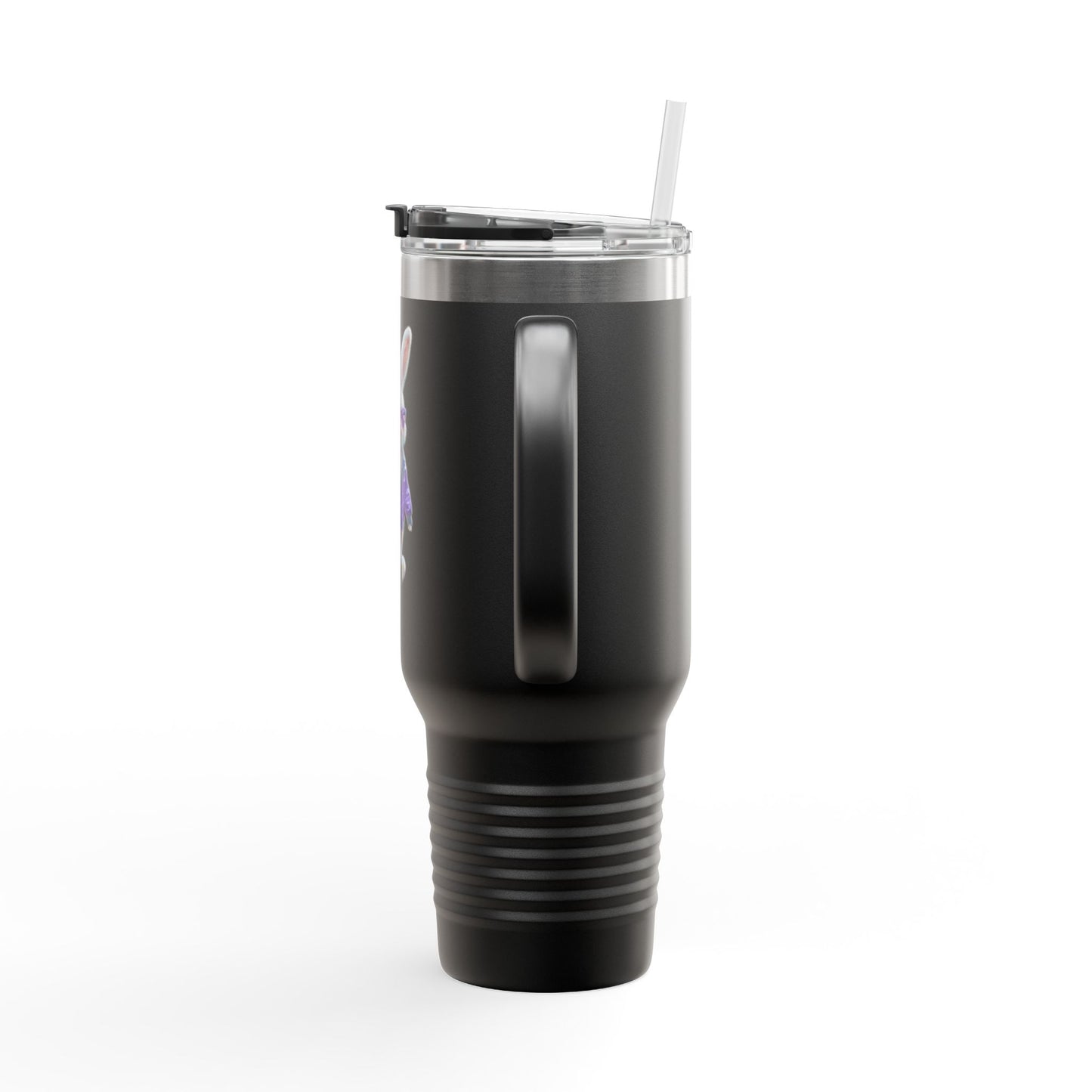 40oz Bunny Water Tumbler | Insulated Handle & Straw