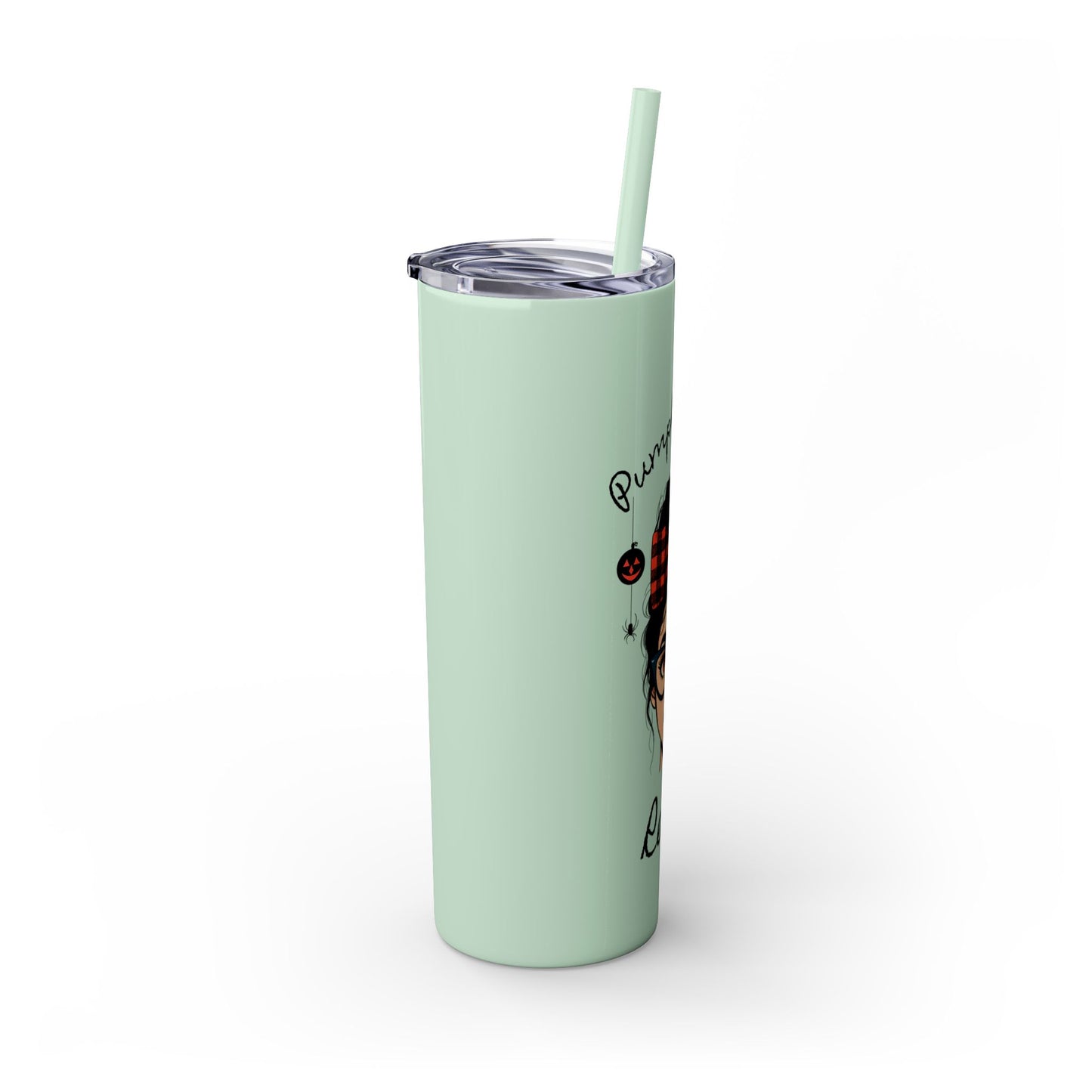 Pumpkin Spice Rebel 20oz Skinny Tumbler - Edgy Modern Witch Drinkware
