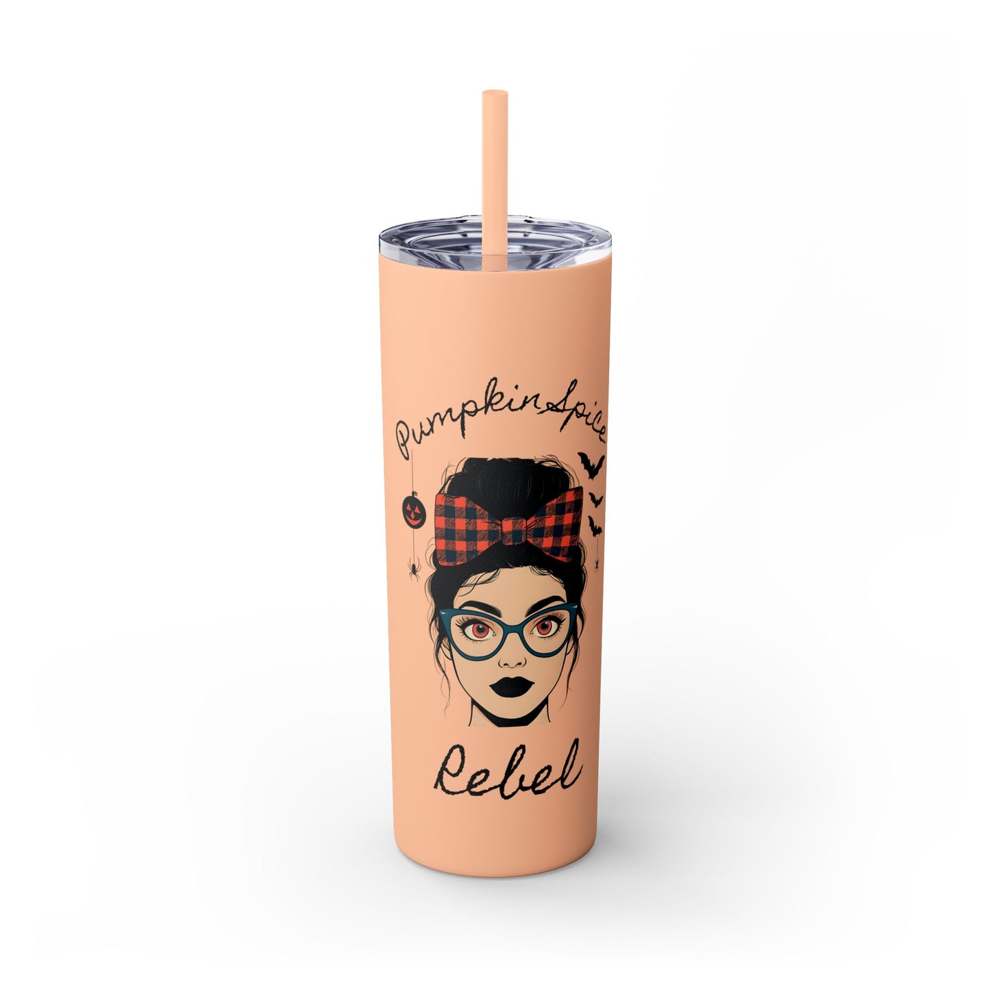 Pumpkin Spice Rebel 20oz Skinny Tumbler - Edgy Modern Witch Drinkware