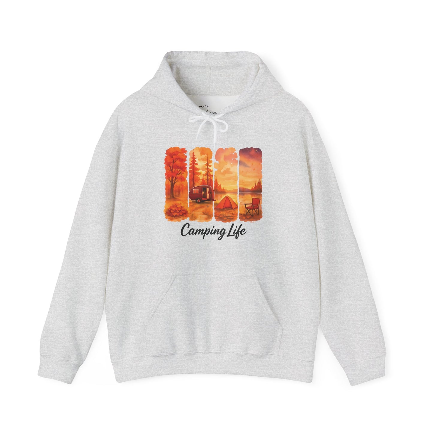 Camping Life Hoodie | Golden Hours Camp Showers | Outdoor Adventure Sweatshirt