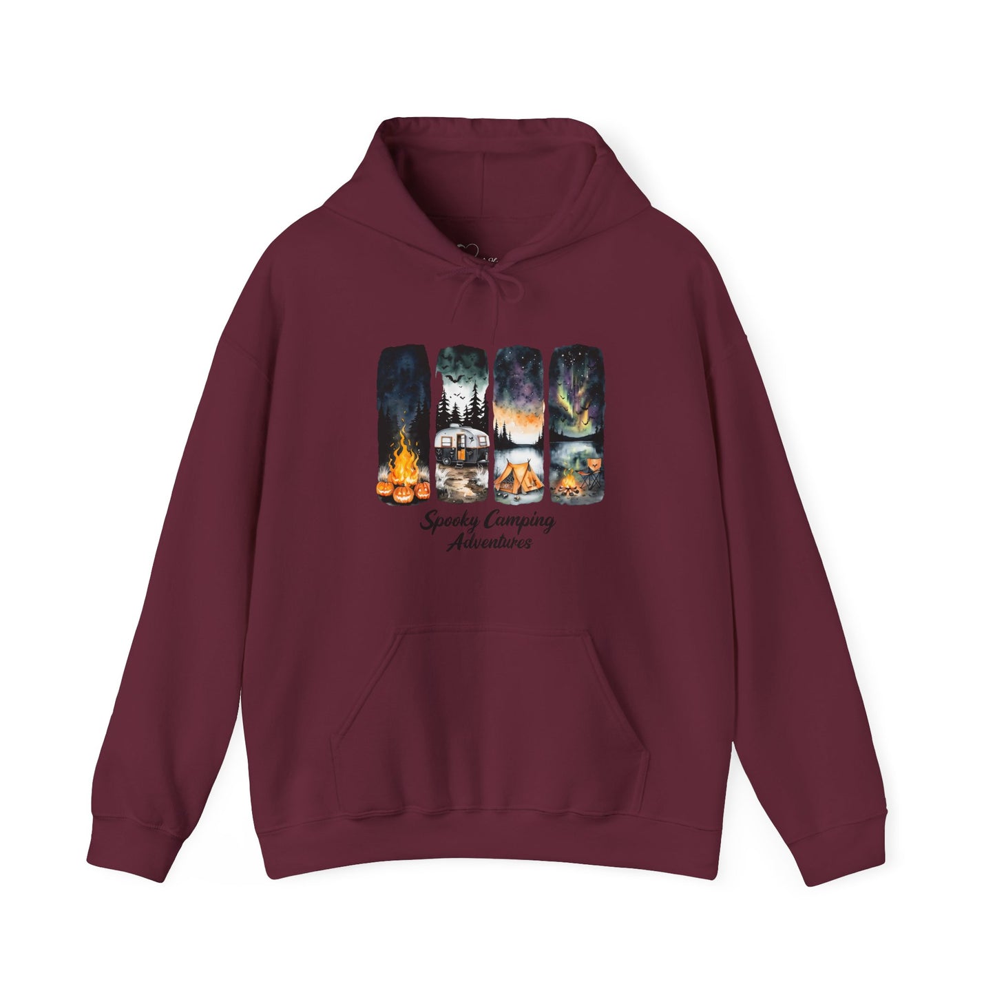 Spooky Camping Adventures Hoodie - Halloween Outdoor Apparel