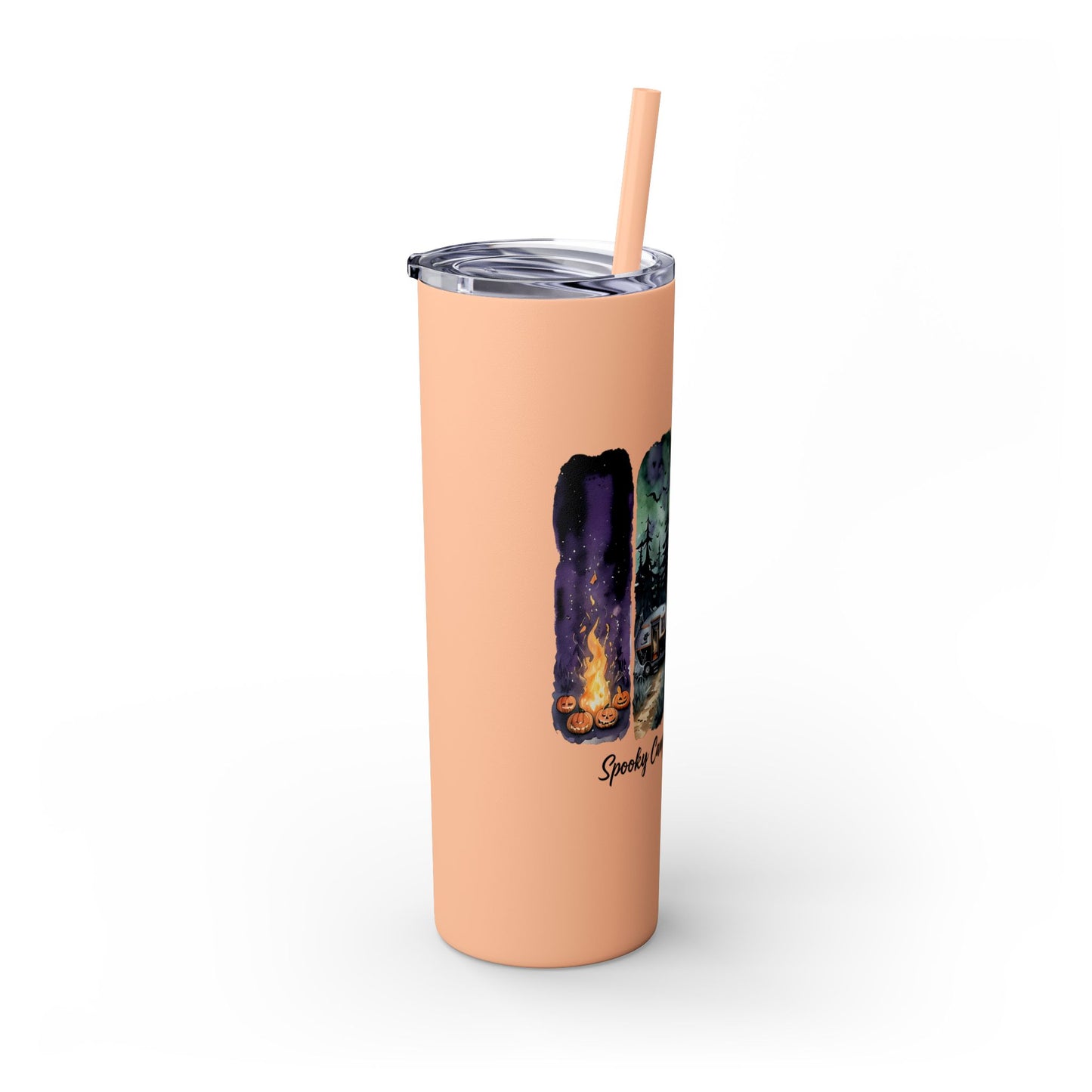Spooky Camping Adventures 20oz Skinny Tumbler - Halloween Outdoor Drinkware