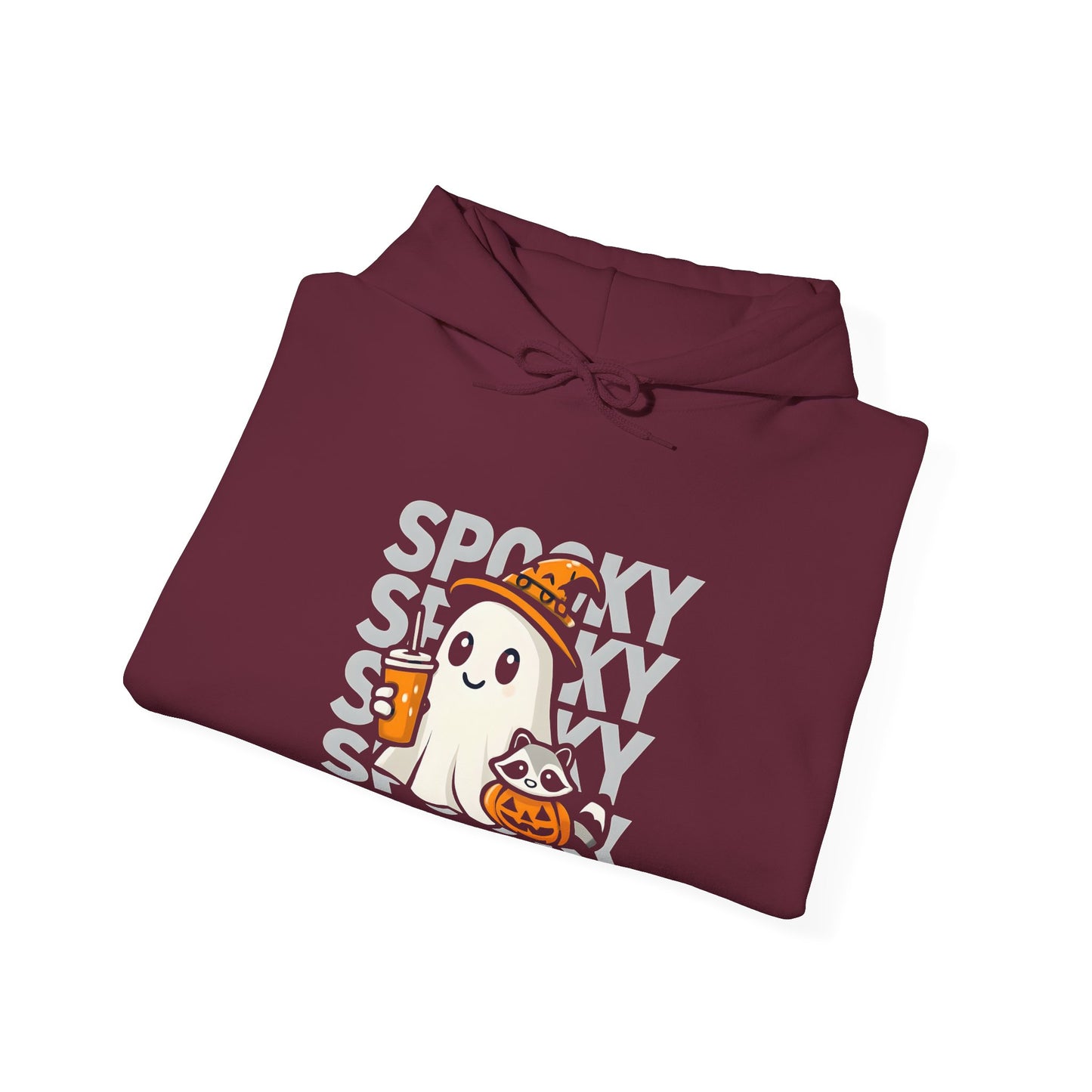 Witchy Sips & Pumpkin Pals Hoodie - Kawaii Halloween Witch Ghost Apparel