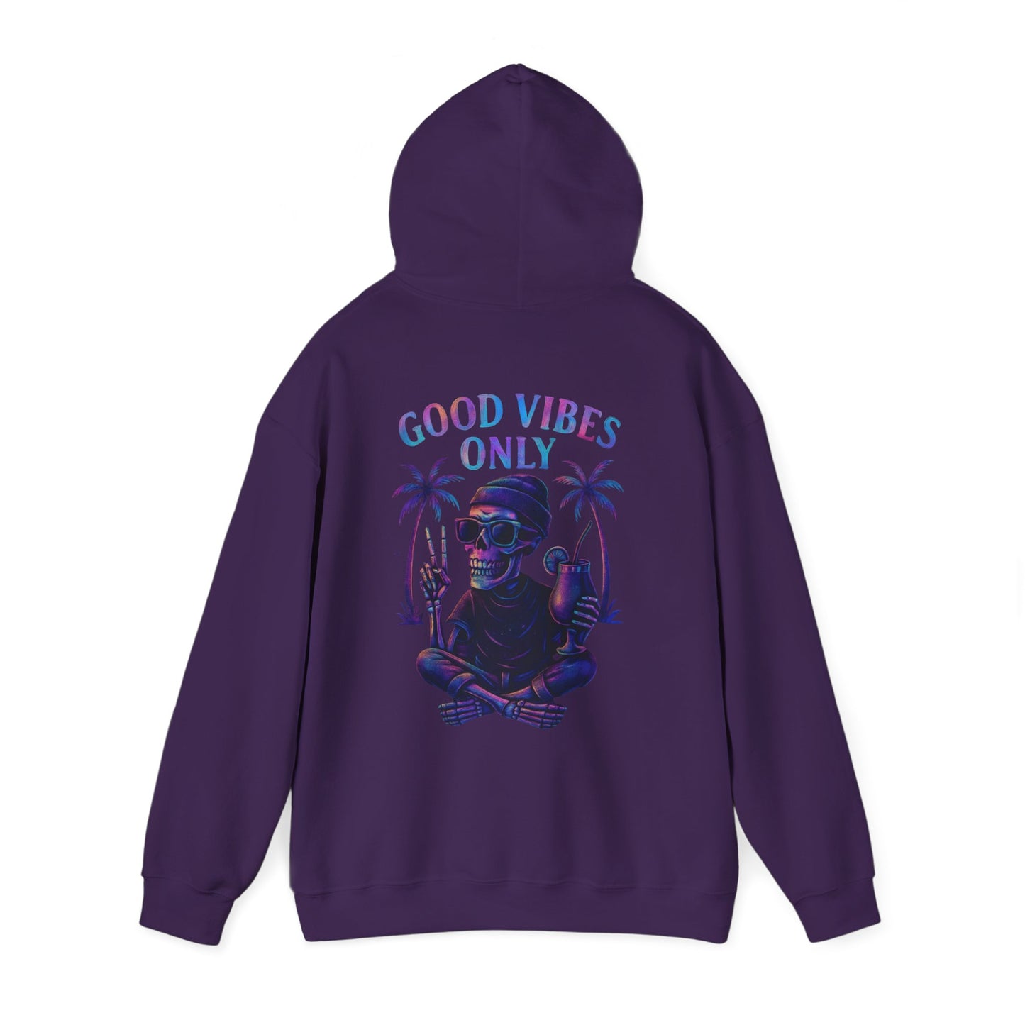 Peace, Love & Afterlife Hoodie - Cool Skeleton Good Vibes Fashion
