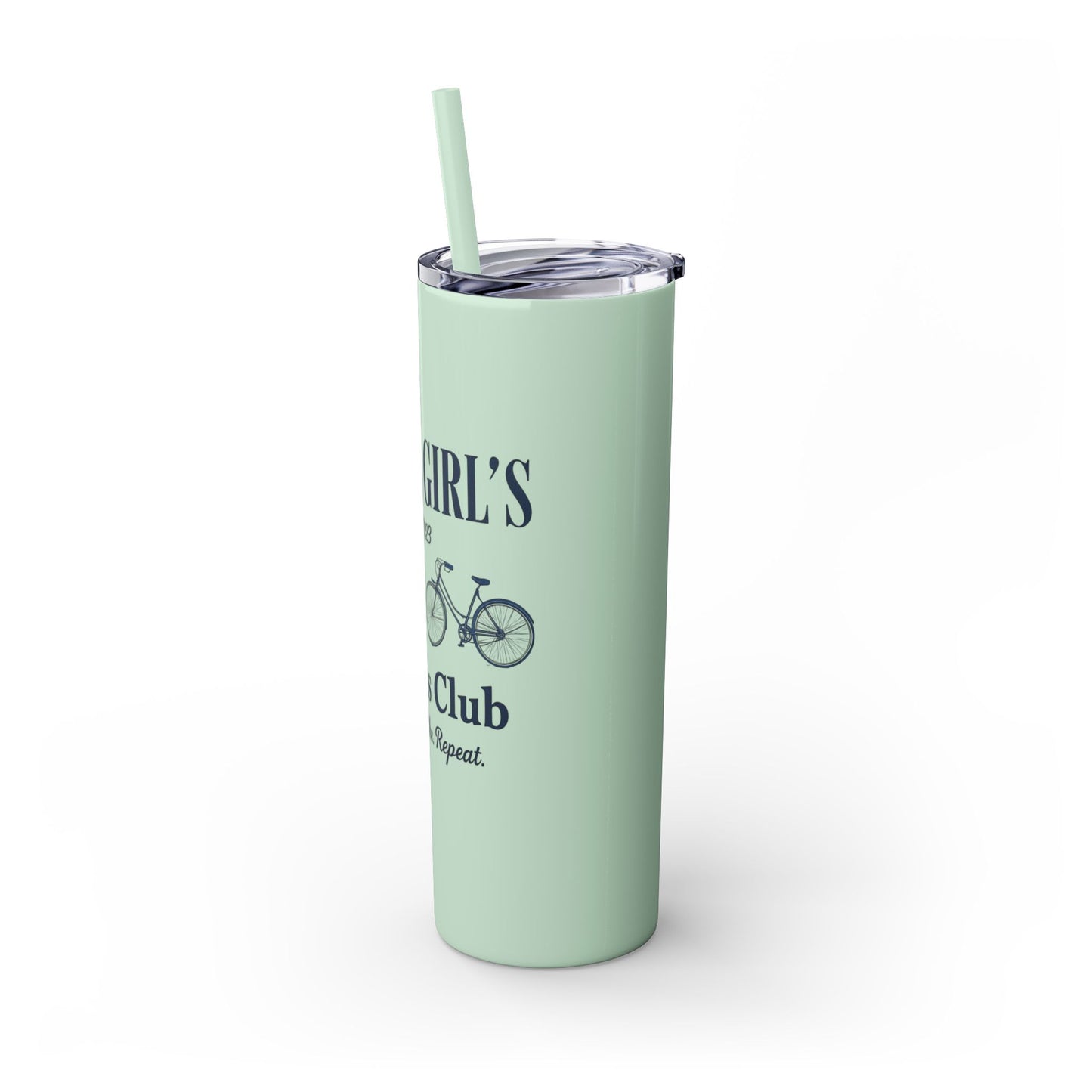 Social Girls Cyclists Club Tumbler | Bike Lover Gift | Cycling Water Bottle | 20oz Travel Cup