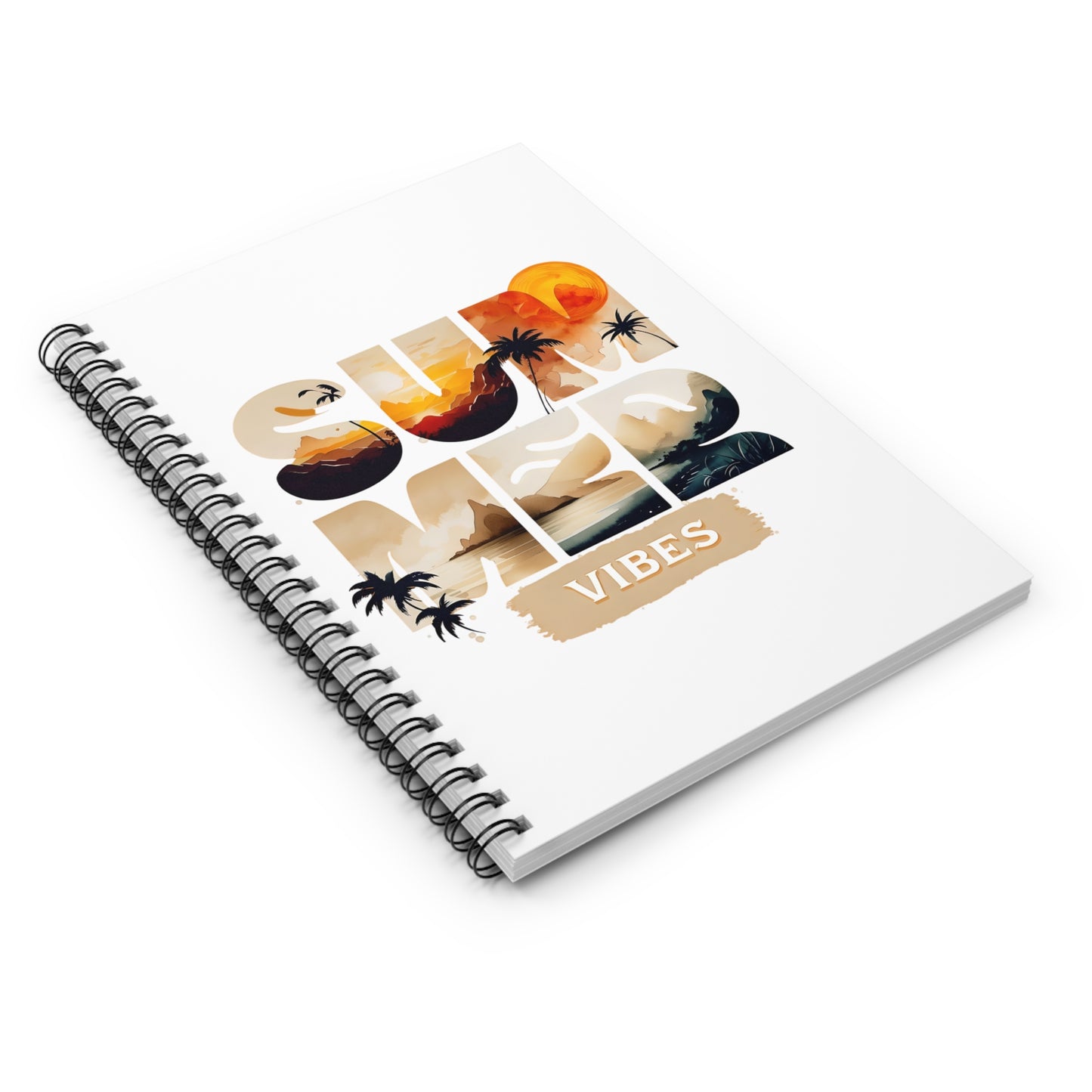 Summer Vibes Spiral Notebook | Beach Aesthetic Journal
