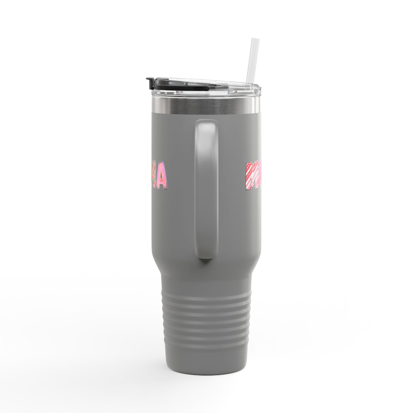 40oz Plaid Mama Tumbler | Mom Handle Cup | Mother's Day Gift