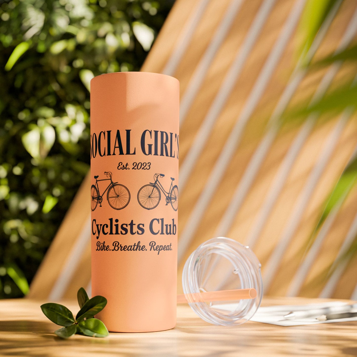 Social Girls Cyclists Club Tumbler | Bike Lover Gift | Cycling Water Bottle | 20oz Travel Cup