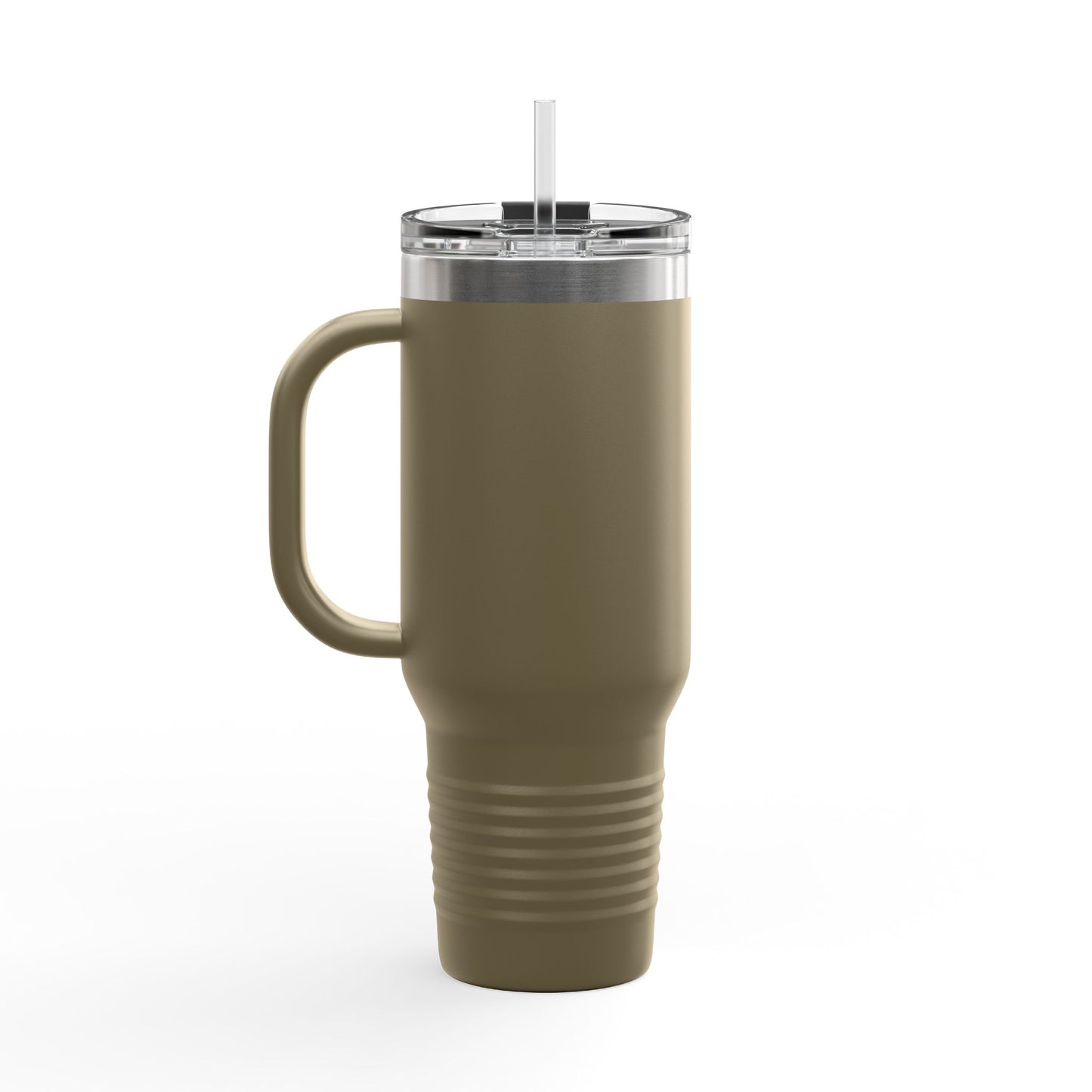 Summer Vibes Tumbler with Handle & Straw | 40 oz Insulated Mug in White, Red, Black, Teal, Blue & Gray