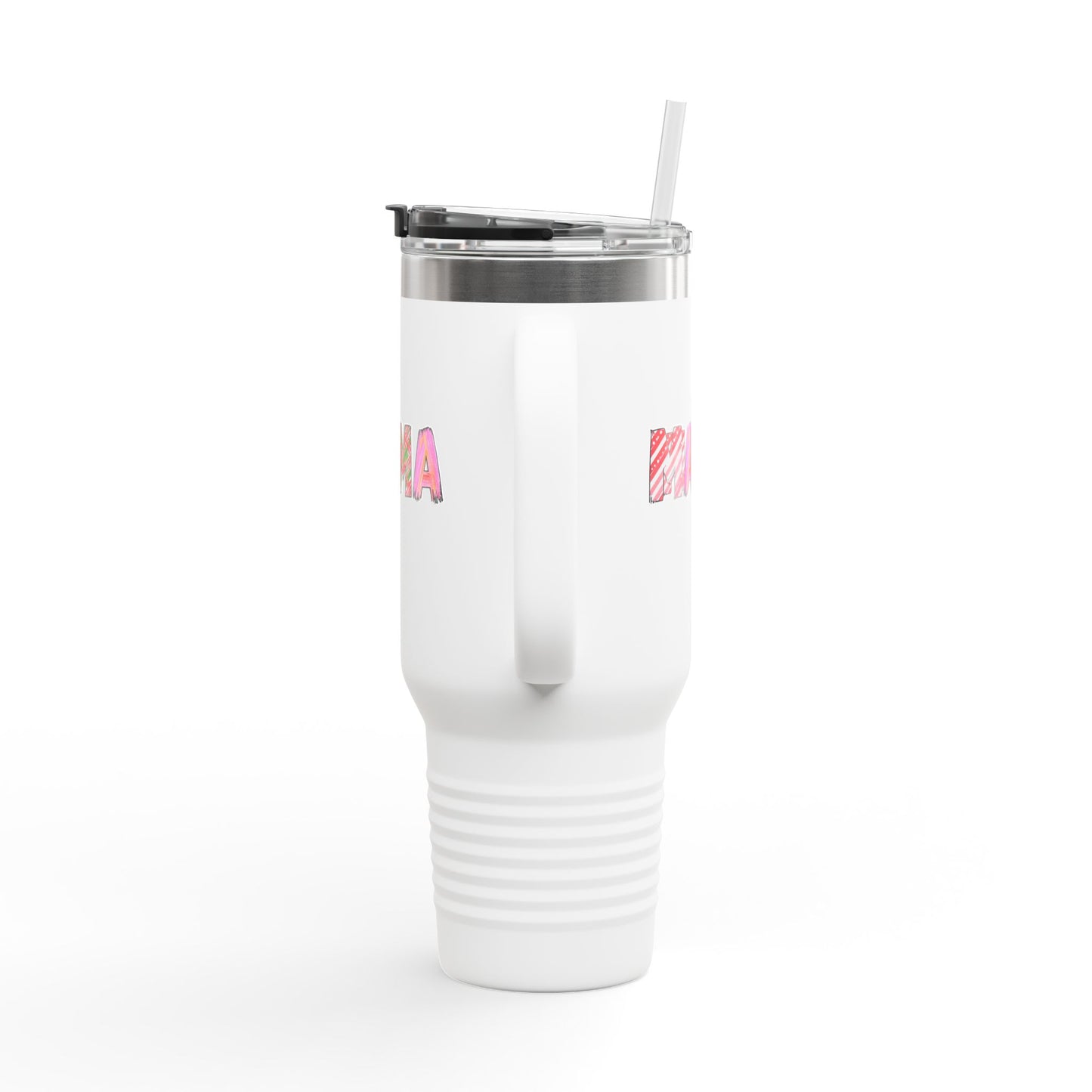 40oz Plaid Mama Tumbler | Mom Handle Cup | Mother's Day Gift