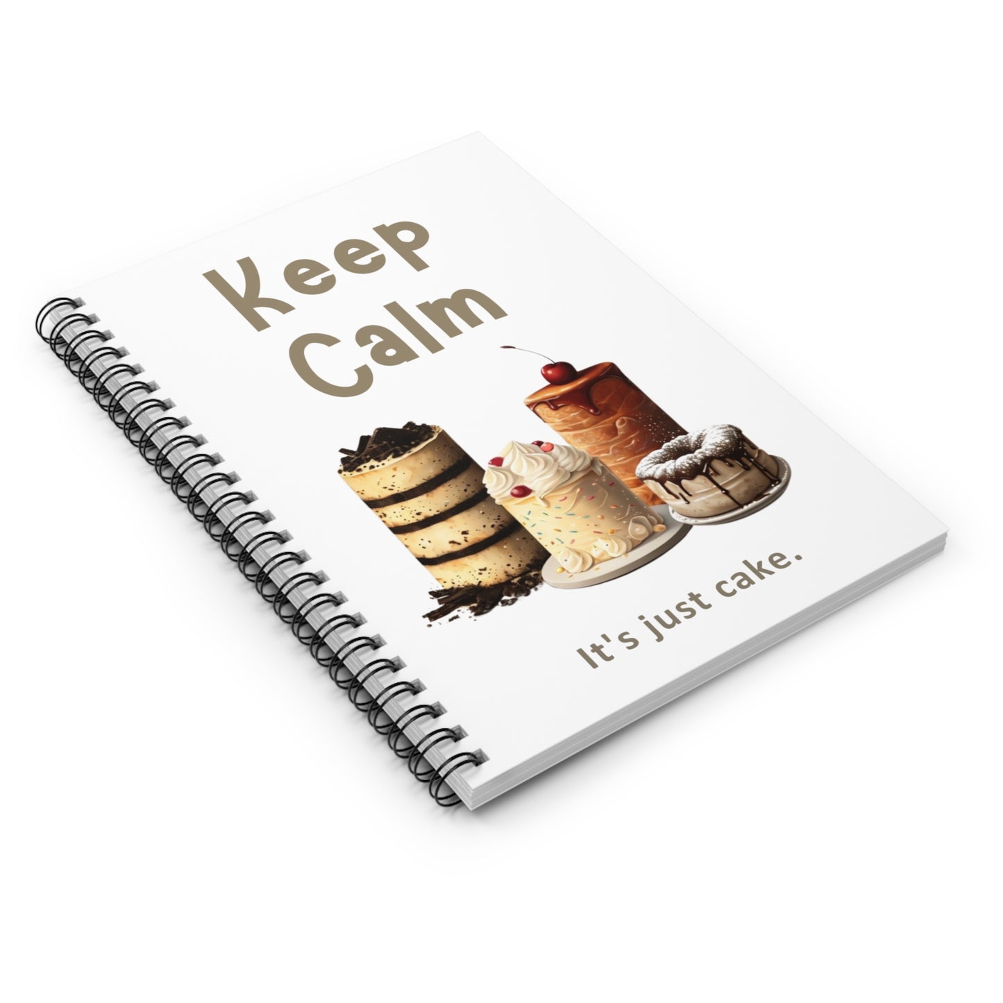 Notebook Funny Cake Lover Journal Cute Dessert Quote Spiral Notebook Baking Gift for Foodies Sweet Treats Stationery