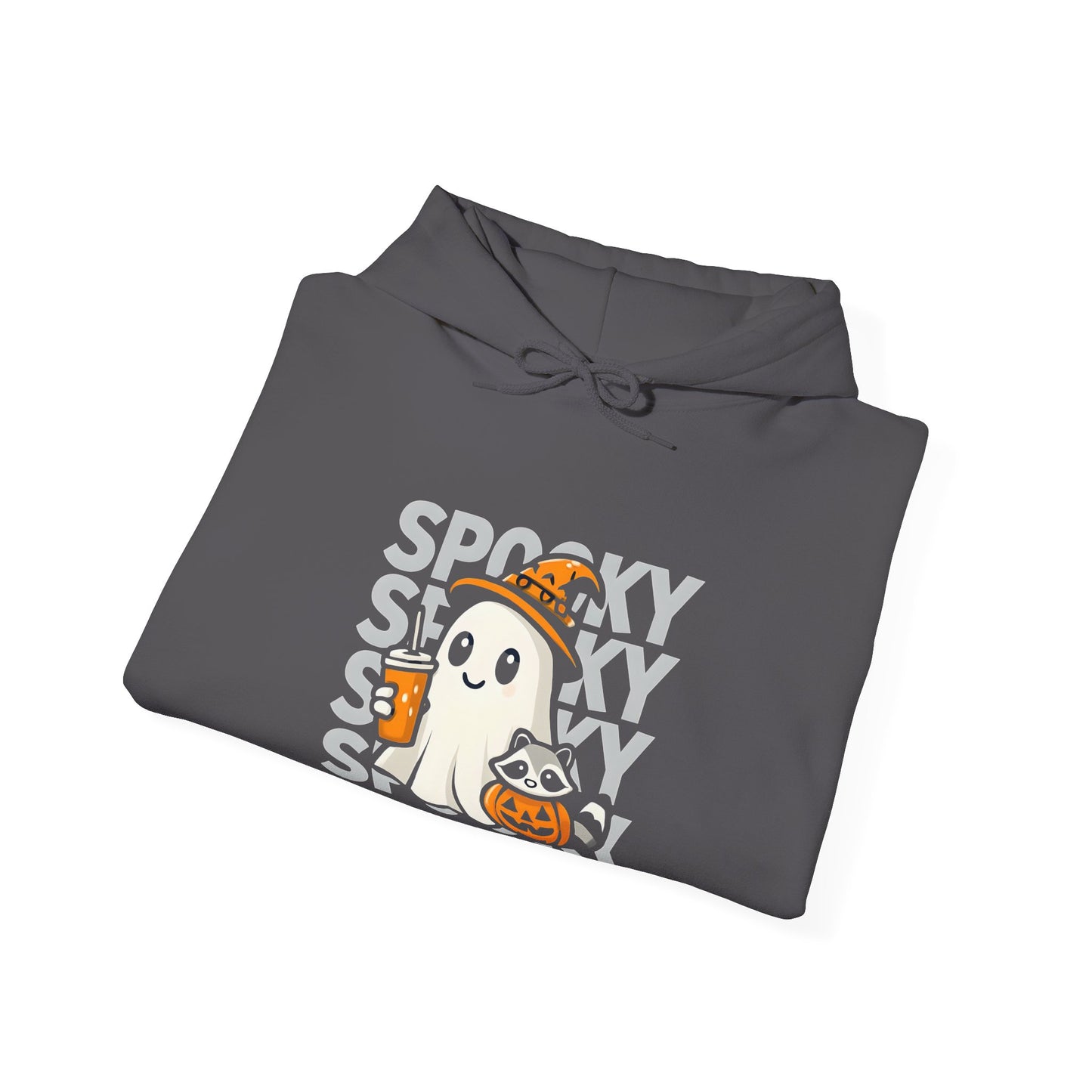 Witchy Sips & Pumpkin Pals Hoodie - Kawaii Halloween Witch Ghost Apparel