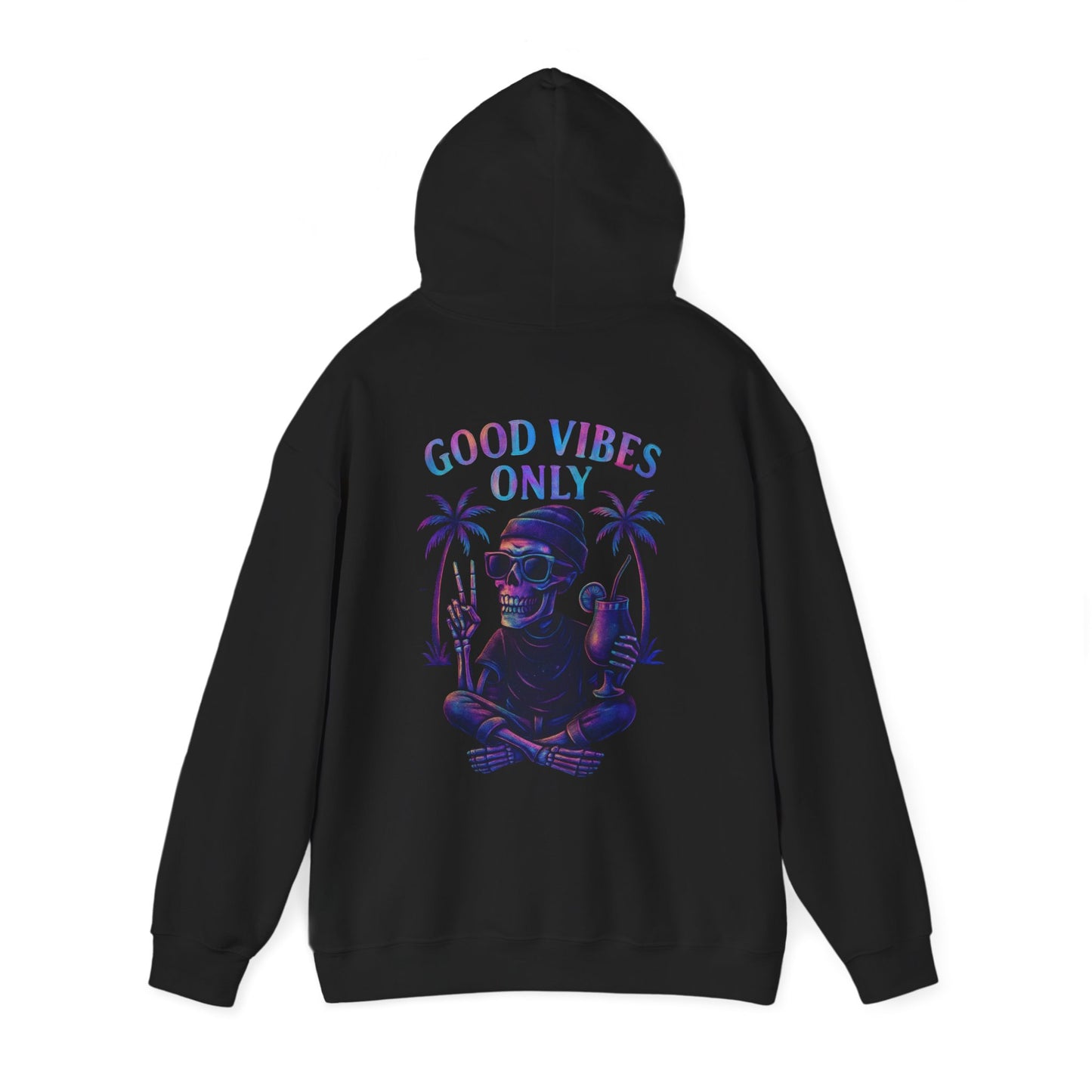 Peace, Love & Afterlife Hoodie - Cool Skeleton Good Vibes Fashion
