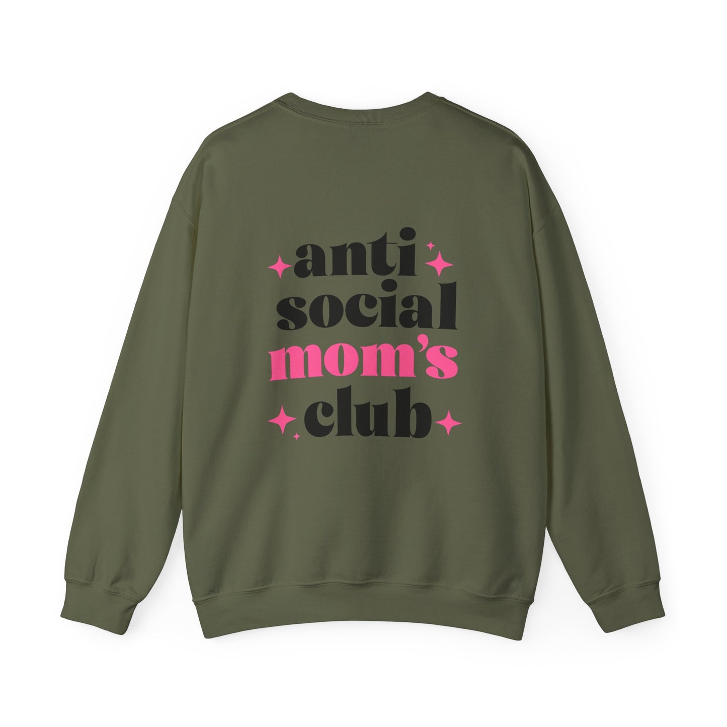 Sweatshirt Funny Graphic Anti Social Moms Club Oversized Cozy Gift for Moms Casual Lounge Wear Trendy Mom Outfit