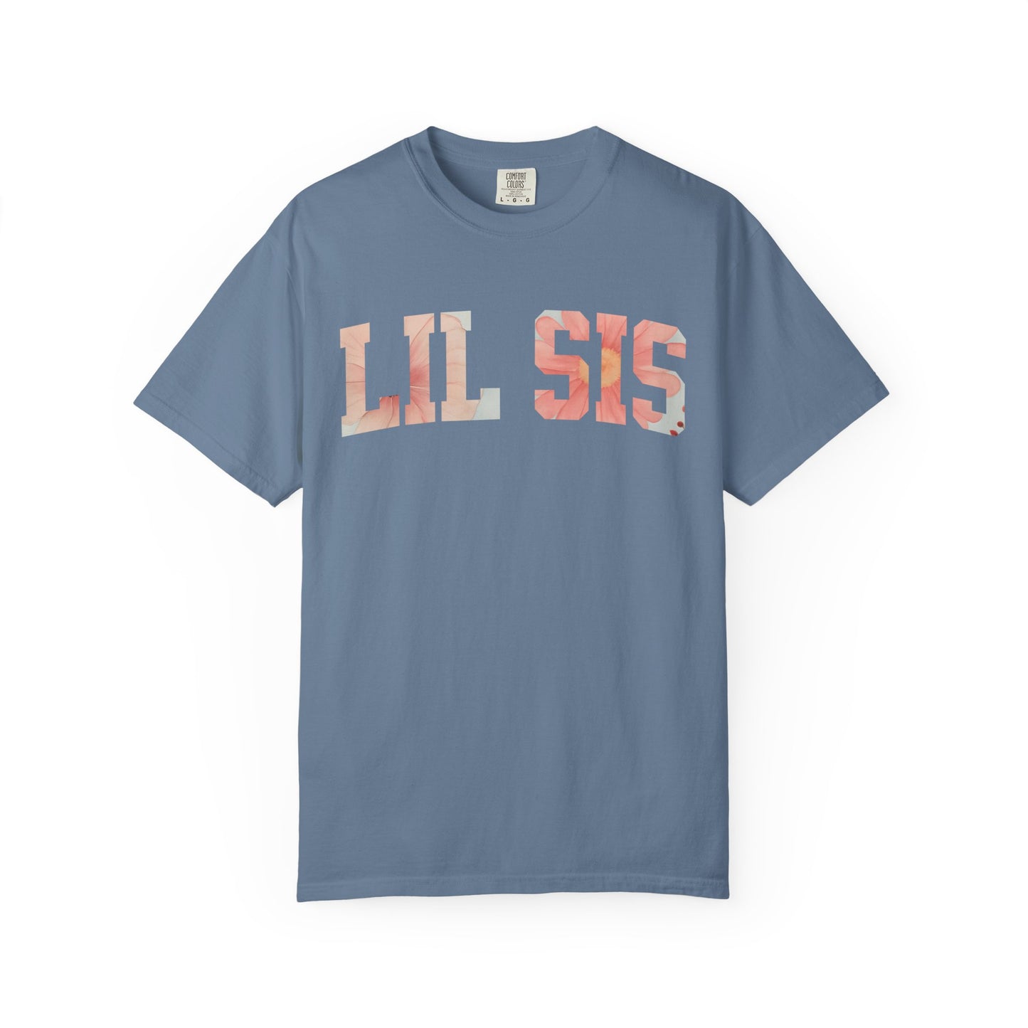 Floral "LIL SIS" Graphic T-Shirt – Cute Sister Tee for Girls & Teens