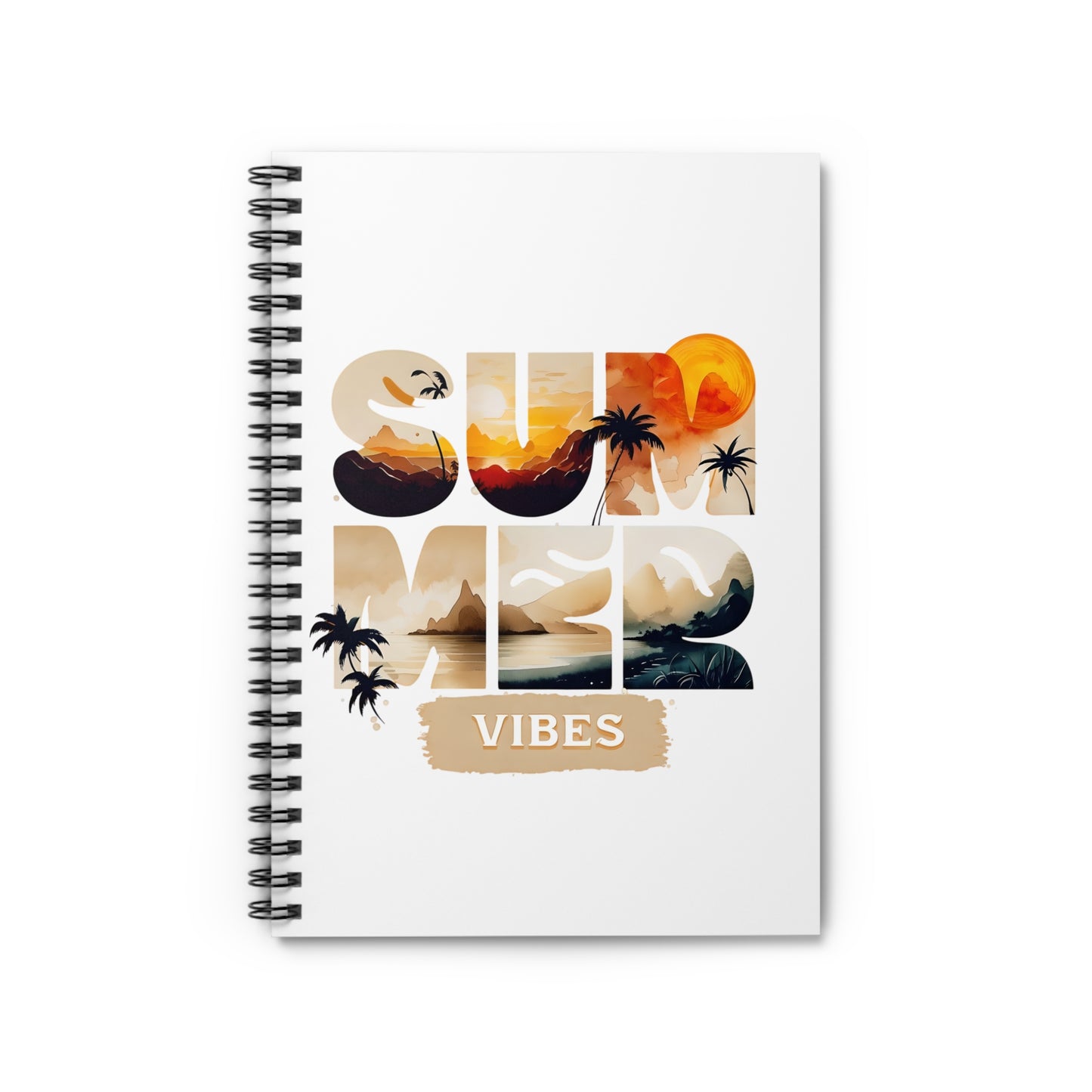 Summer Vibes Spiral Notebook | Beach Aesthetic Journal