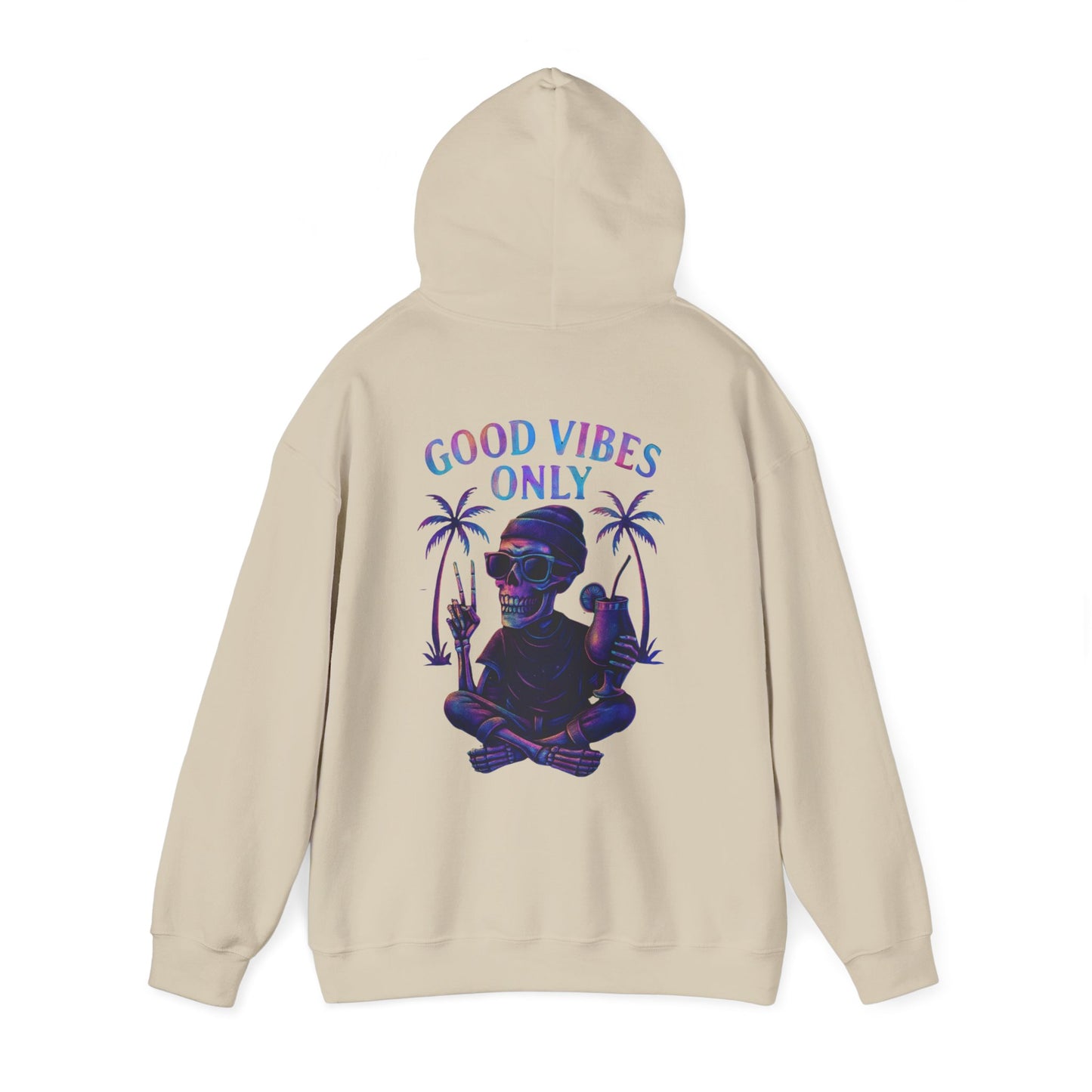 Peace, Love & Afterlife Hoodie - Cool Skeleton Good Vibes Fashion