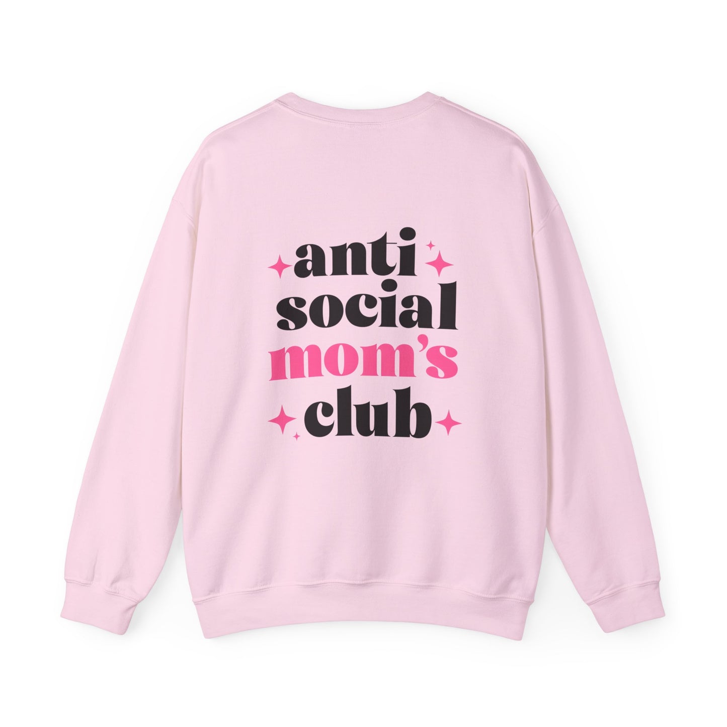 Sweatshirt Funny Graphic Anti Social Moms Club Oversized Cozy Gift for Moms Casual Lounge Wear Trendy Mom Outfit