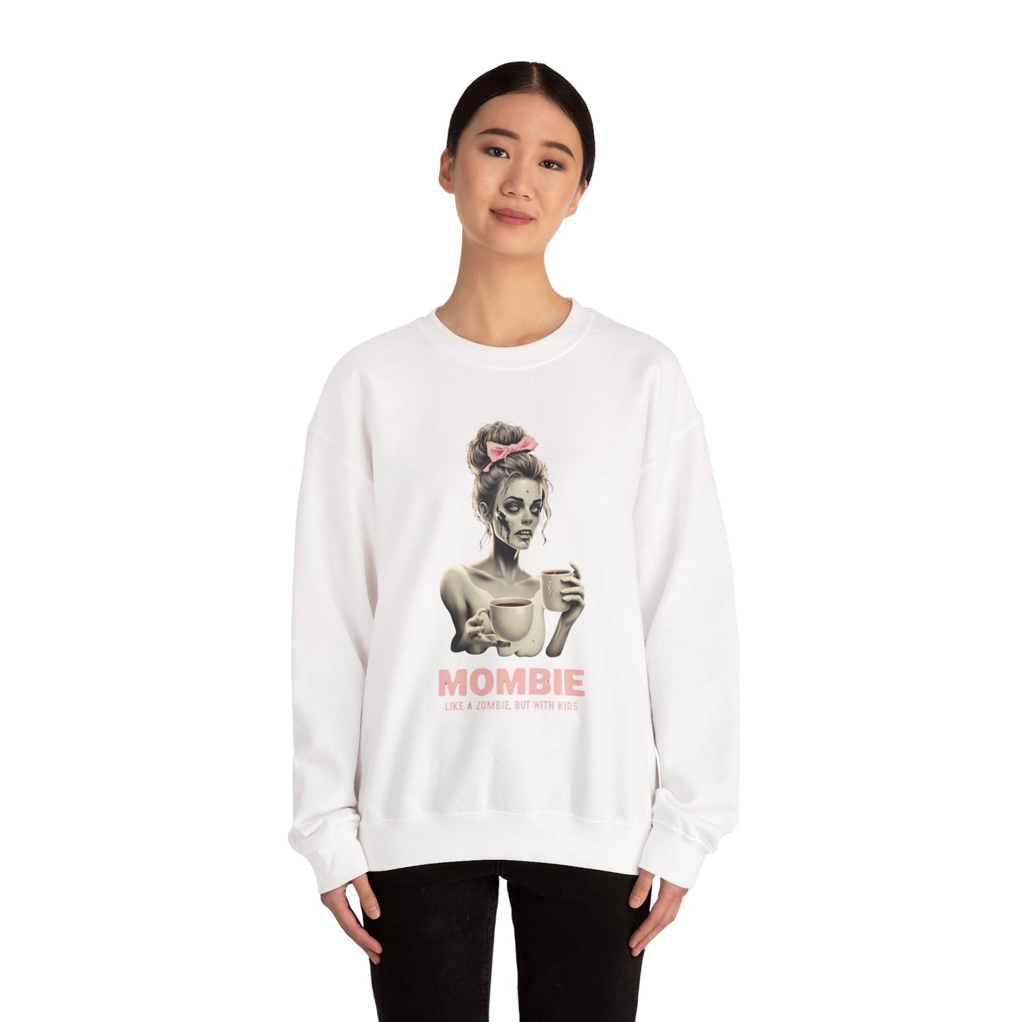 Sweatshirt Funny Mombie Graphic Cozy Oversized Mom Life Coffee Lover Fall Outfit Mother's Day Gift