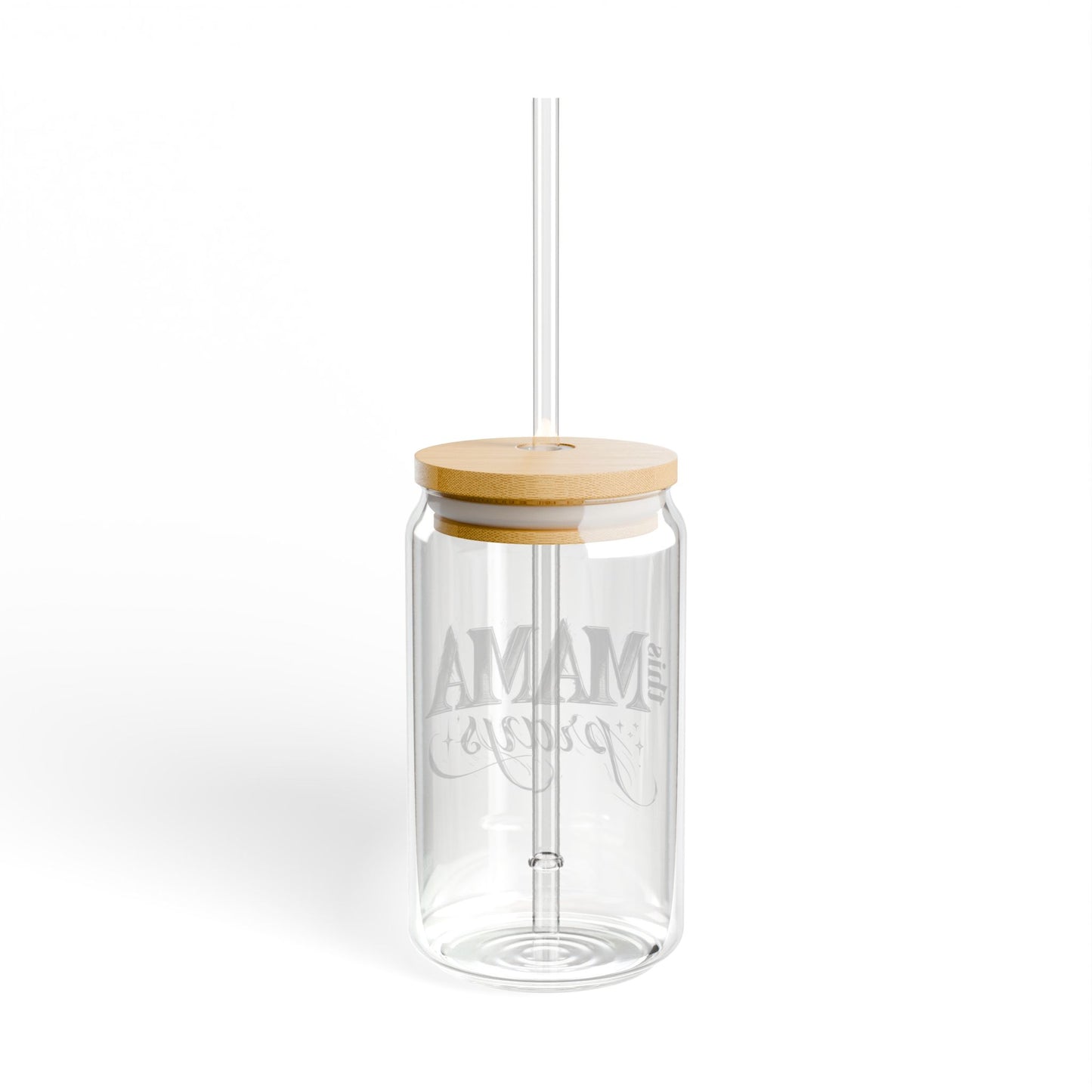 "This MAMA Prays" Glass Can Tumbler | Faith-Based Mom Gift | 16oz with Bamboo Lid | Daily Essentials Collection