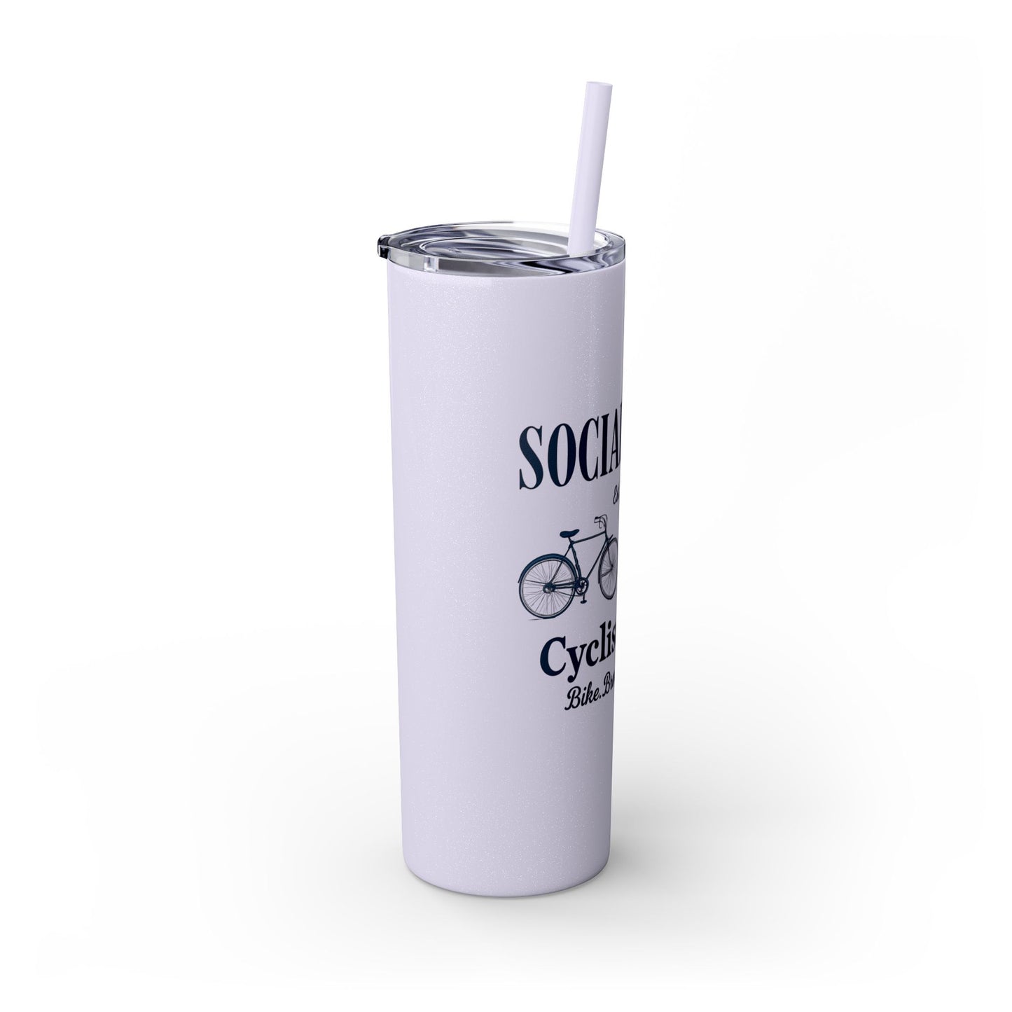Social Girls Cyclists Club Tumbler | Bike Lover Gift | Cycling Water Bottle | 20oz Travel Cup