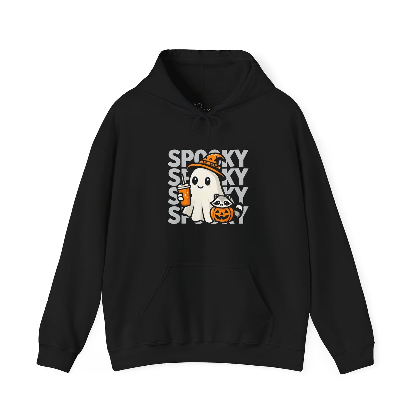 Witchy Sips & Pumpkin Pals Hoodie - Kawaii Halloween Witch Ghost Apparel