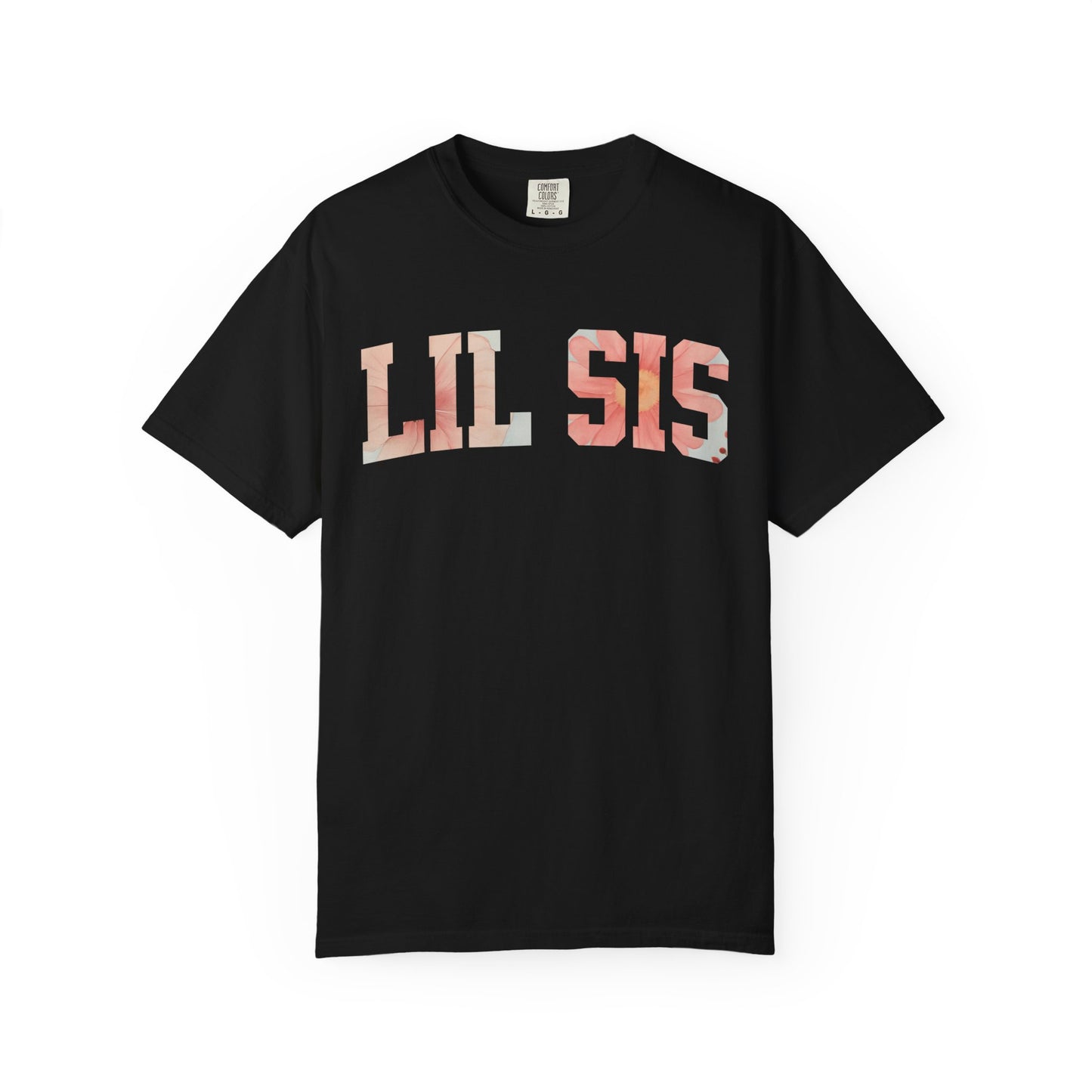Floral "LIL SIS" Graphic T-Shirt – Cute Sister Tee for Girls & Teens