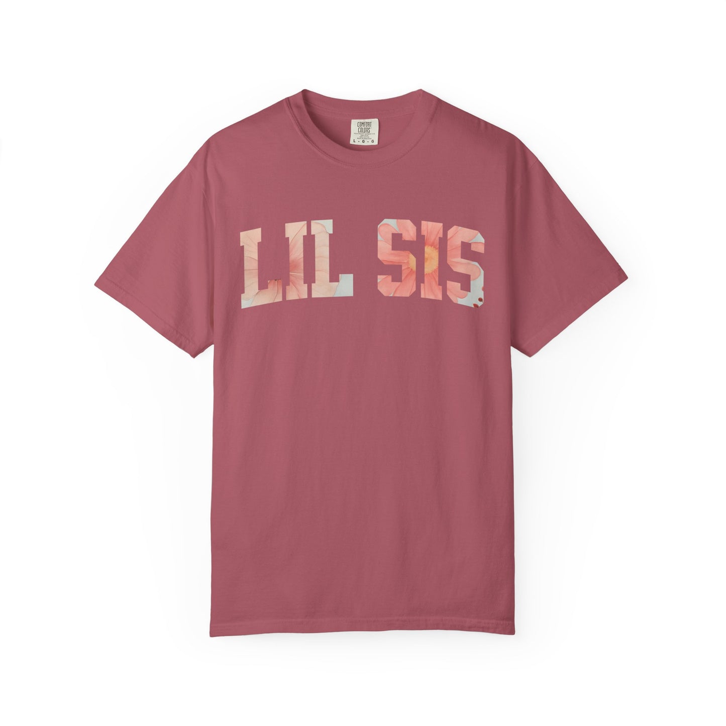 Floral "LIL SIS" Graphic T-Shirt – Cute Sister Tee for Girls & Teens