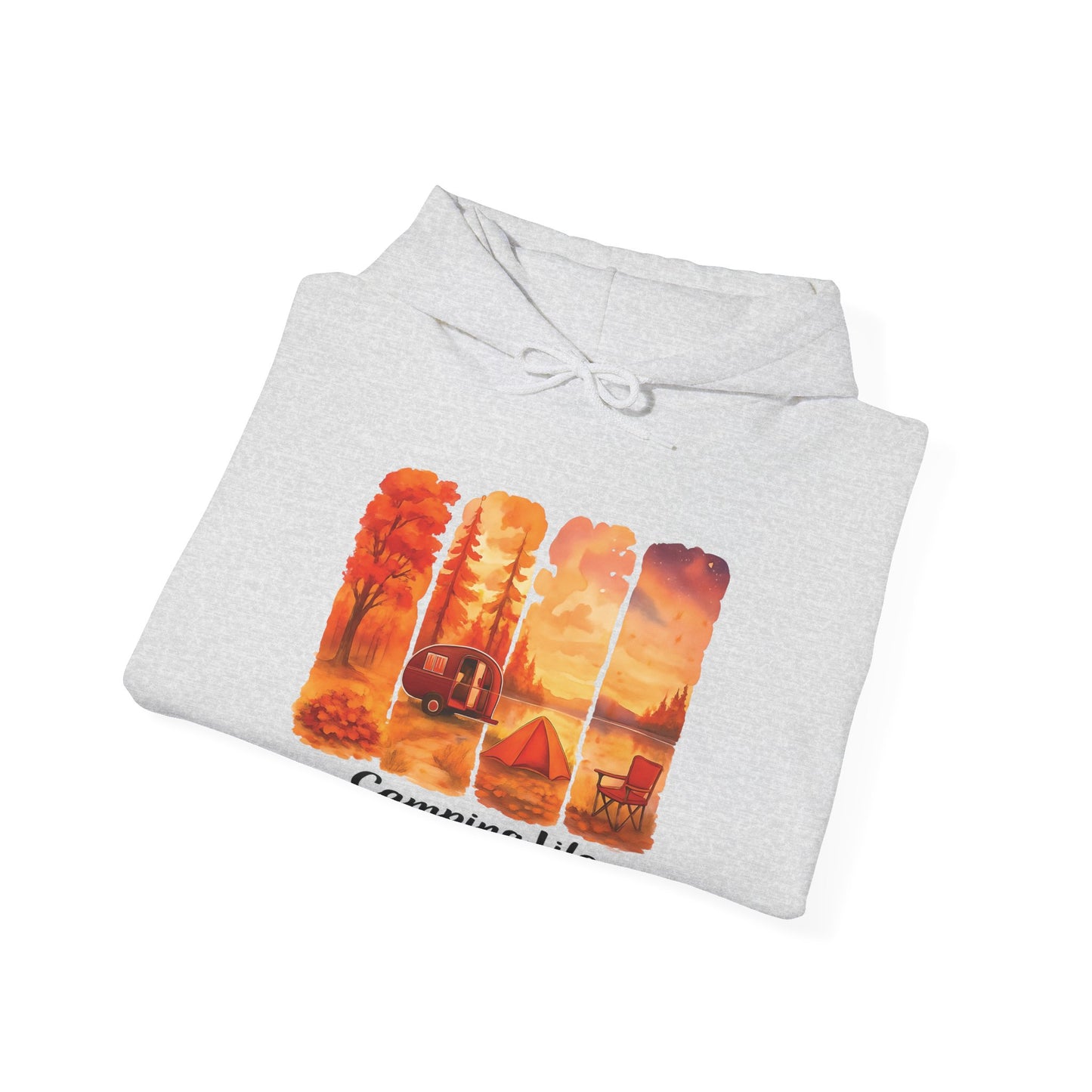 Camping Life Hoodie | Golden Hours Camp Showers | Outdoor Adventure Sweatshirt