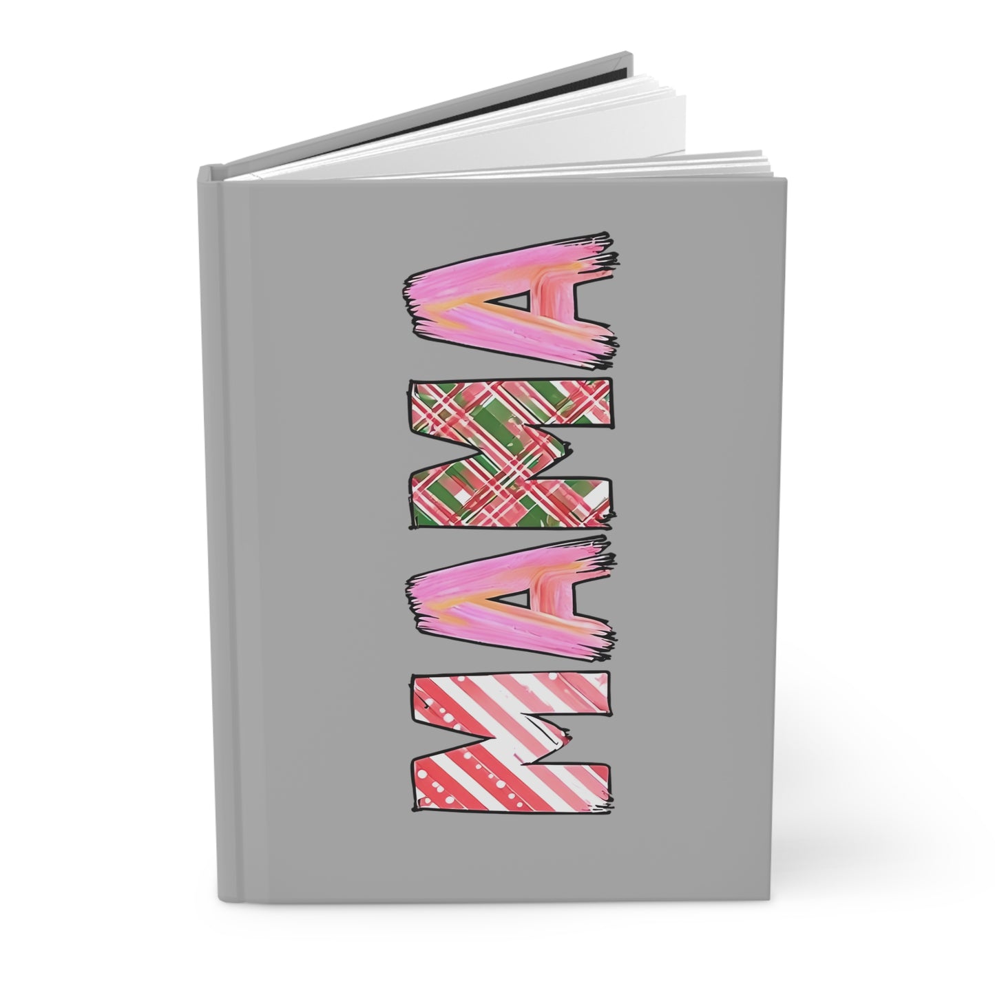 “MAMA” Holiday Pattern Hardcover Journal – Cute Christmas Gift for Moms