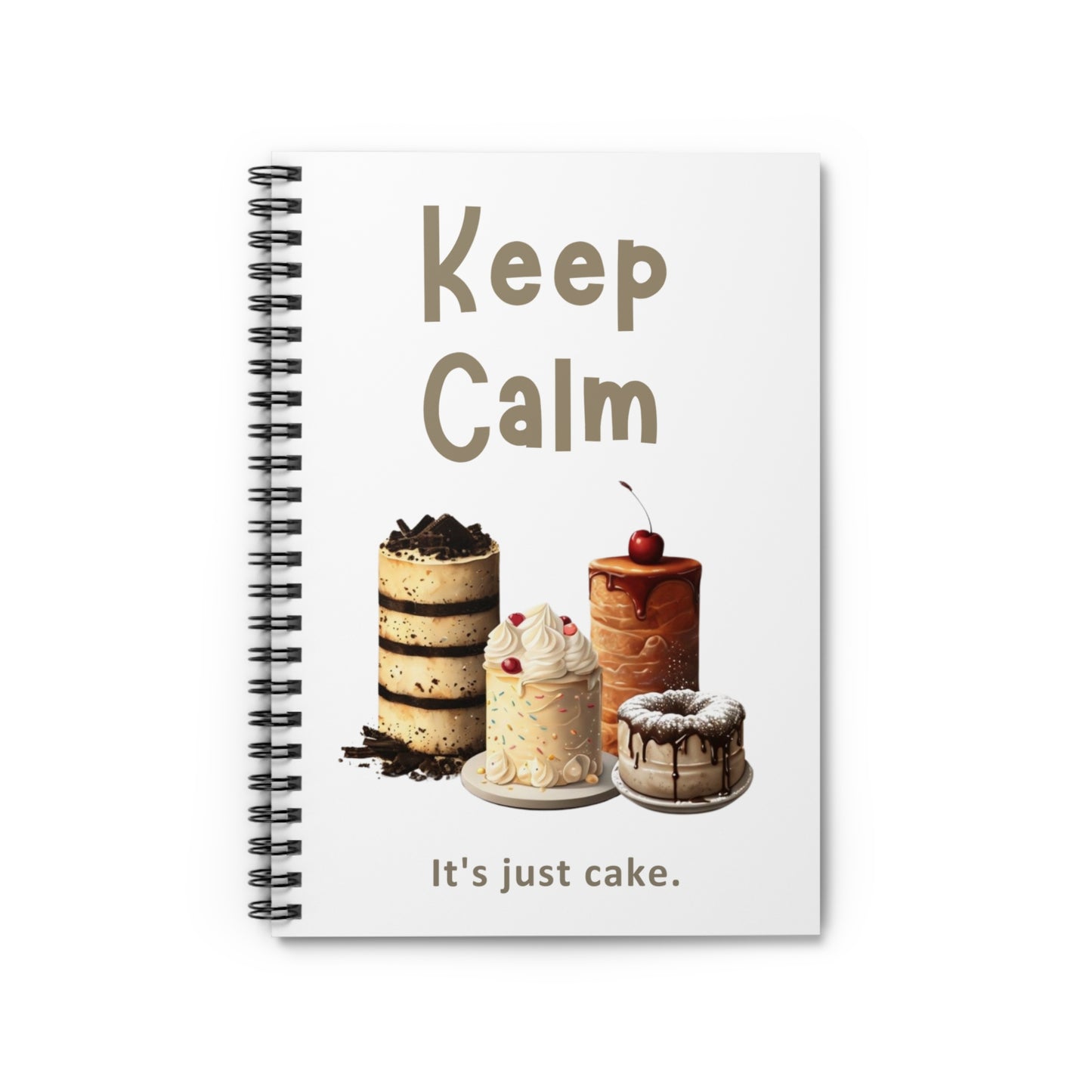 Notebook Funny Cake Lover Journal Cute Dessert Quote Spiral Notebook Baking Gift for Foodies Sweet Treats Stationery