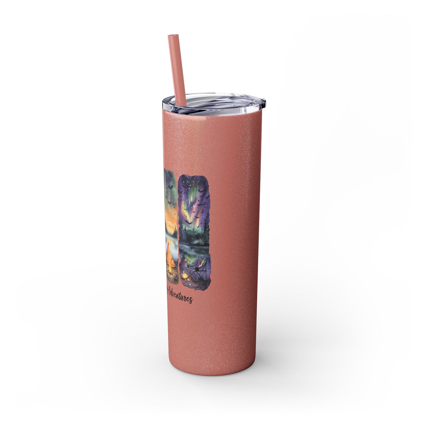 Spooky Camping Adventures 20oz Skinny Tumbler - Halloween Outdoor Drinkware