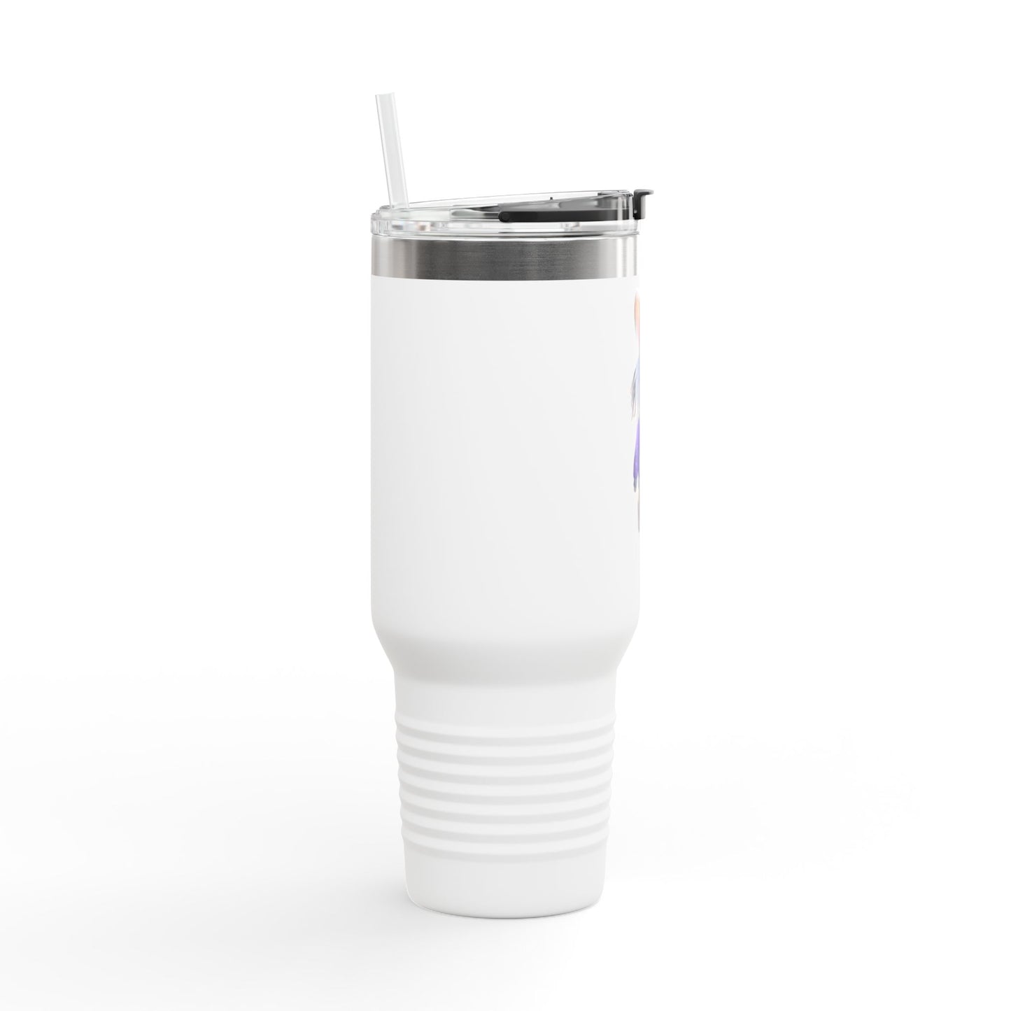 40oz Bunny Water Tumbler | Insulated Handle & Straw
