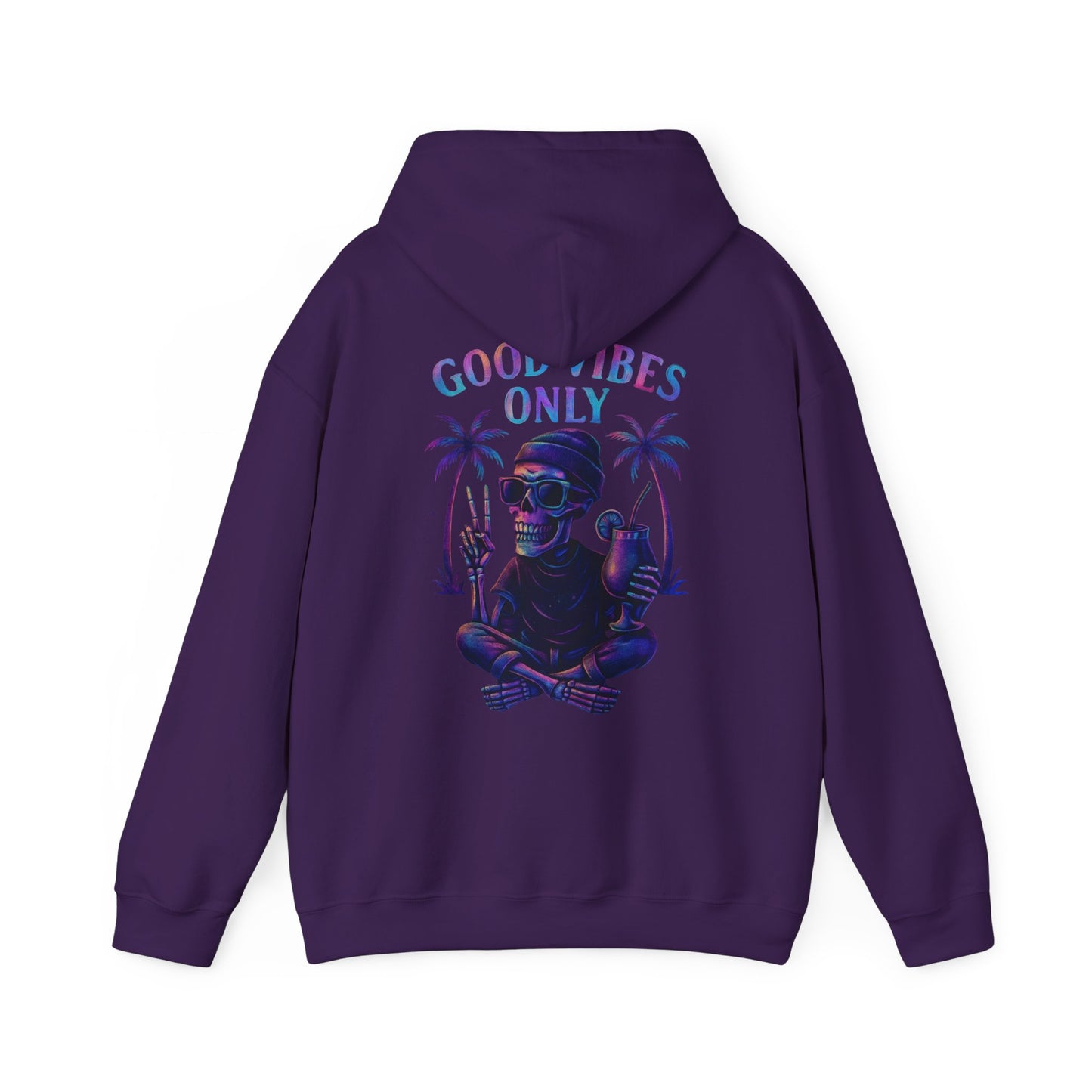 Peace, Love & Afterlife Hoodie - Cool Skeleton Good Vibes Fashion