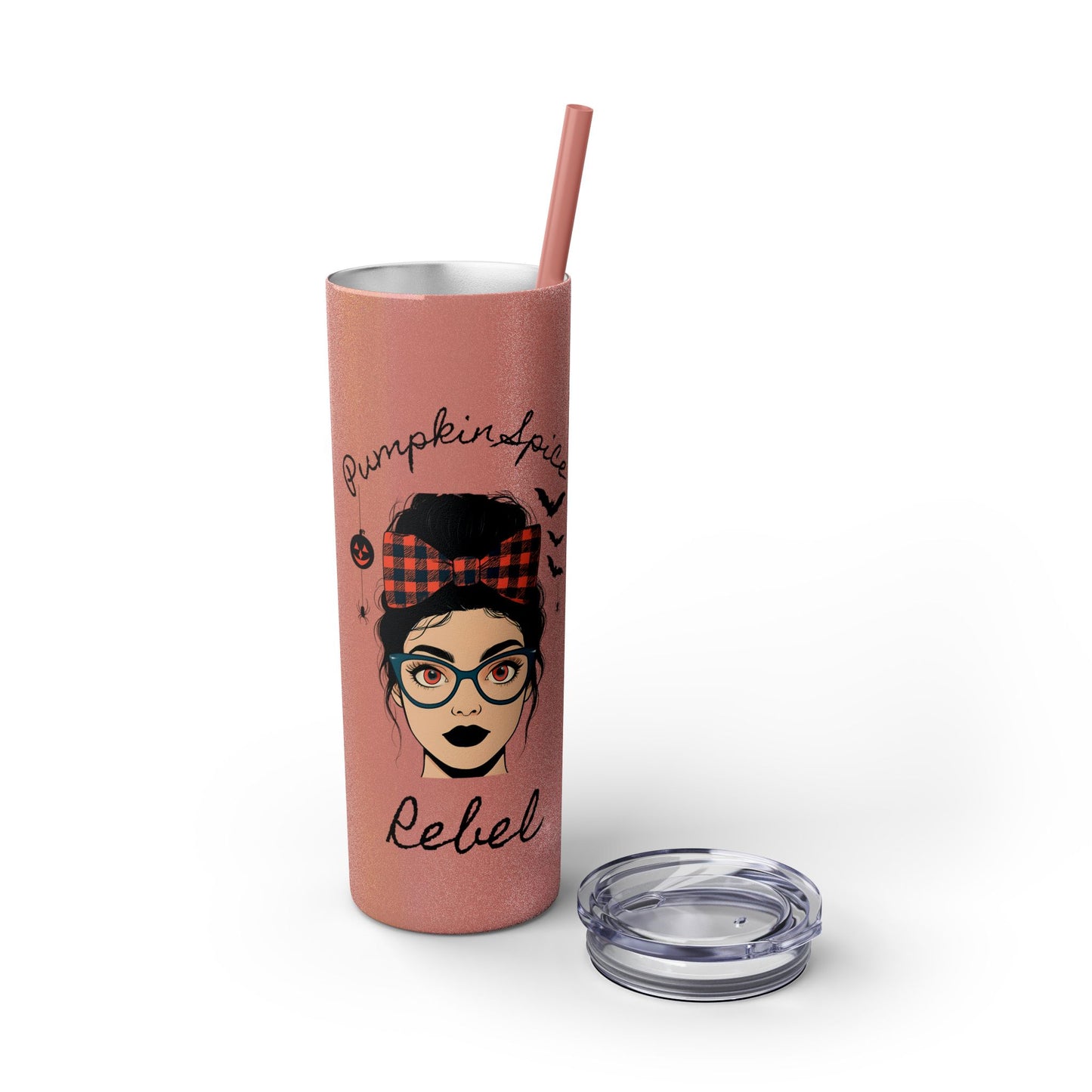Pumpkin Spice Rebel 20oz Skinny Tumbler - Edgy Modern Witch Drinkware