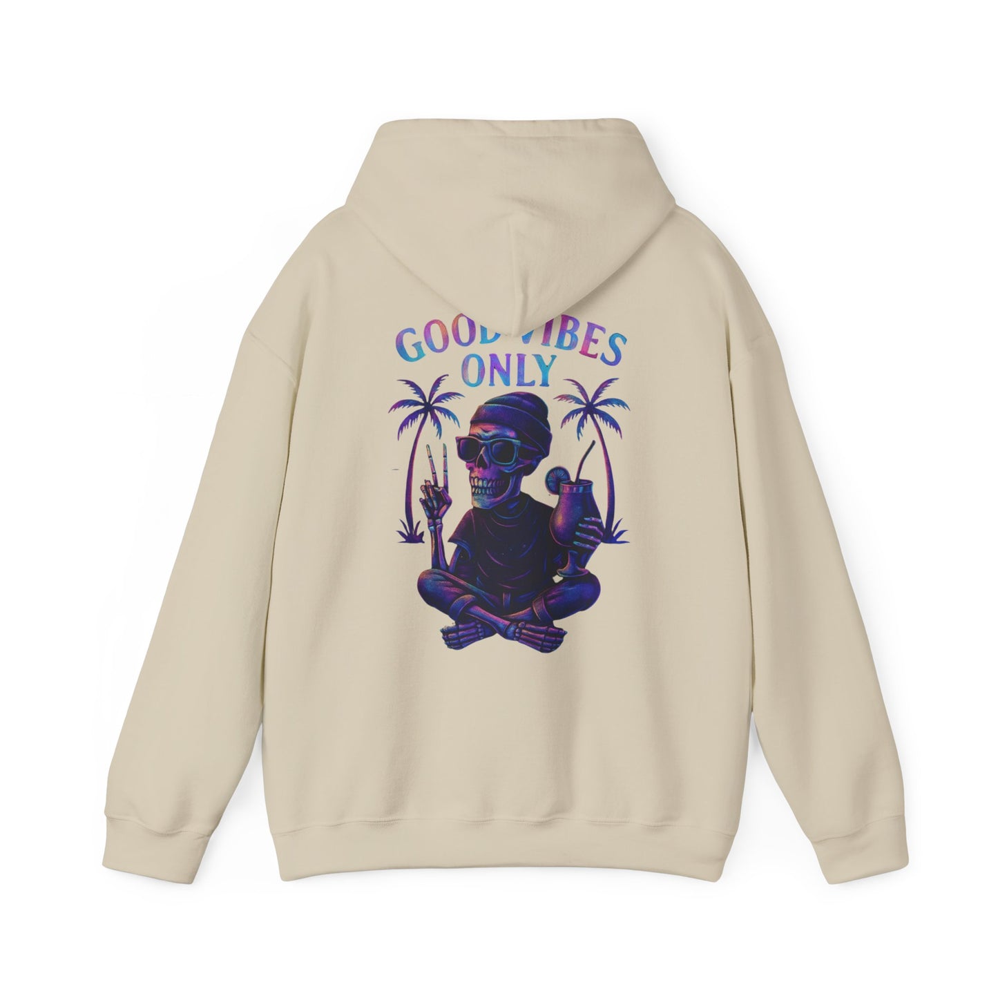 Peace, Love & Afterlife Hoodie - Cool Skeleton Good Vibes Fashion