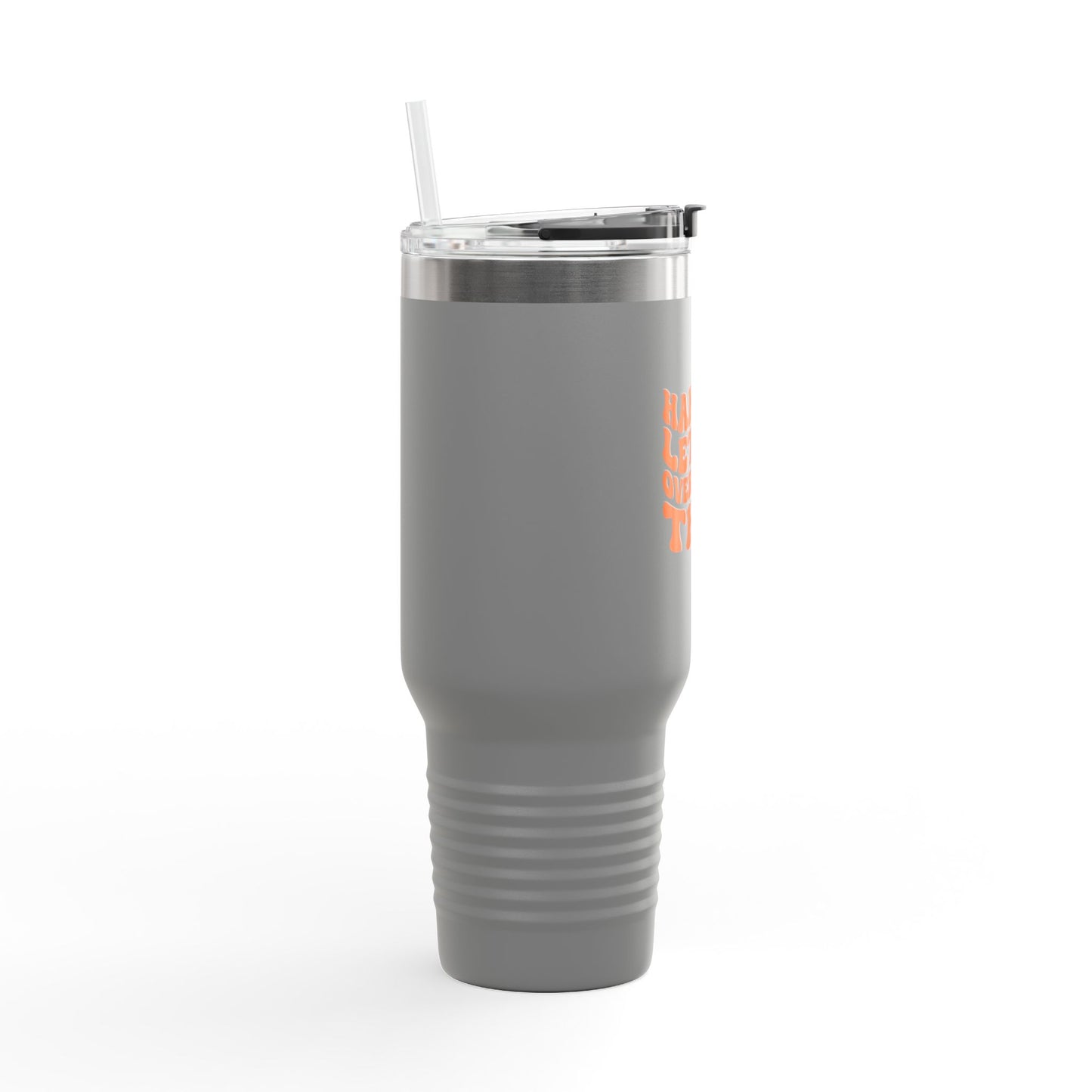 40oz Retro Overthinking Tumbler | Orange Handle Cup | Daily Essential