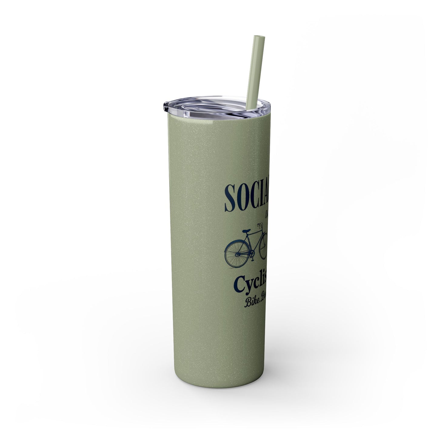 Social Girls Cyclists Club Tumbler | Bike Lover Gift | Cycling Water Bottle | 20oz Travel Cup