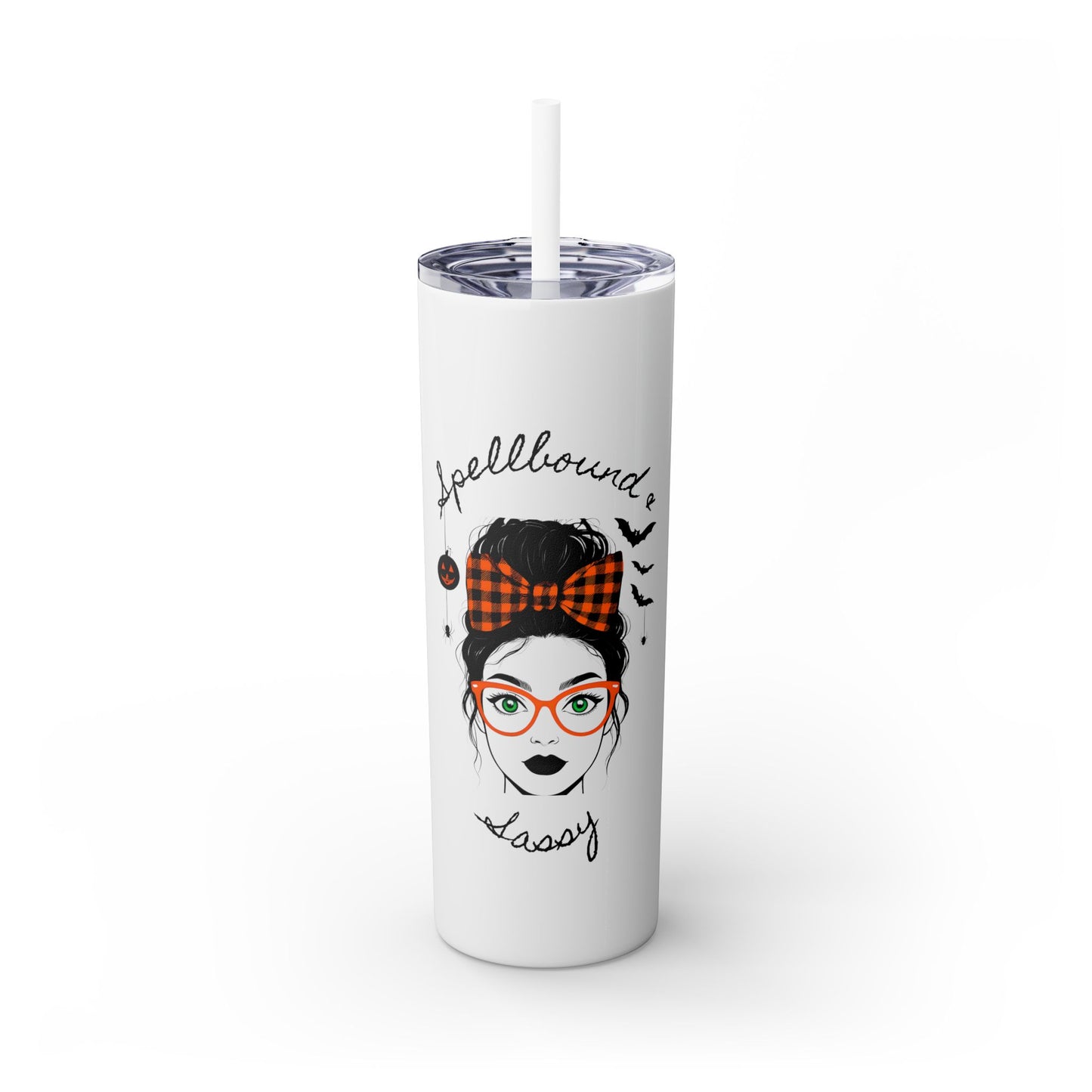 Spellbound & Sassy 20oz Skinny Tumbler - Elegant Modern Witch Drinkware