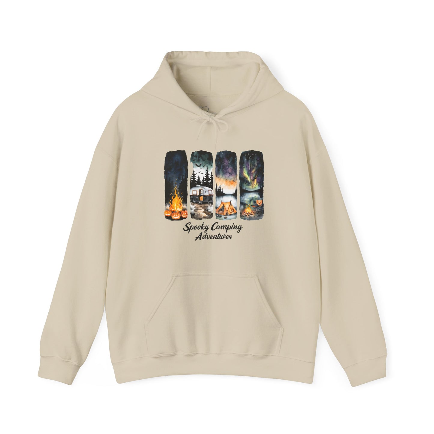 Spooky Camping Adventures Hoodie - Halloween Outdoor Apparel