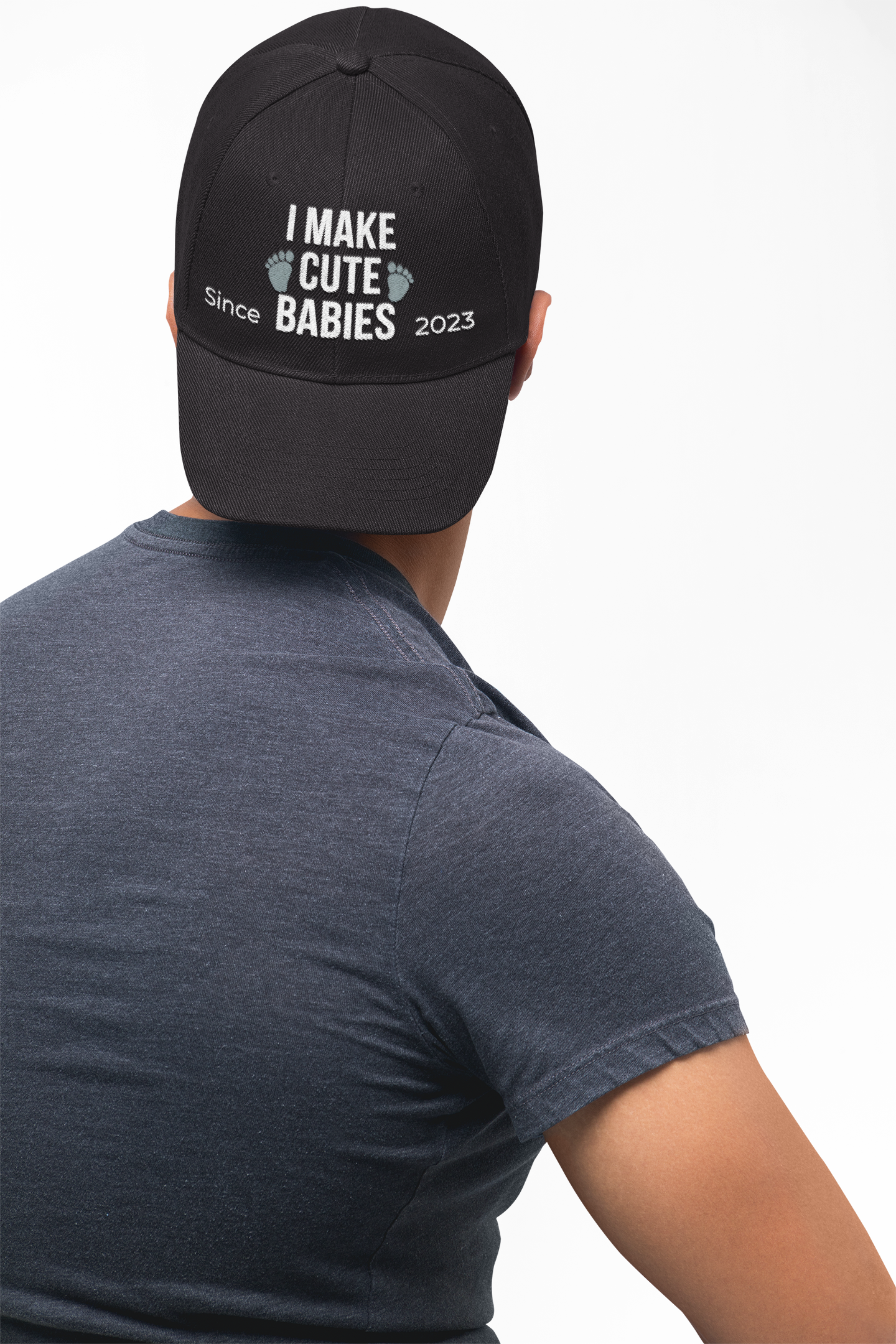 "I Make Cute Babies" Personalized Dad Hat | Custom Year | Funny Parent Gift | New Parent Baseball Cap