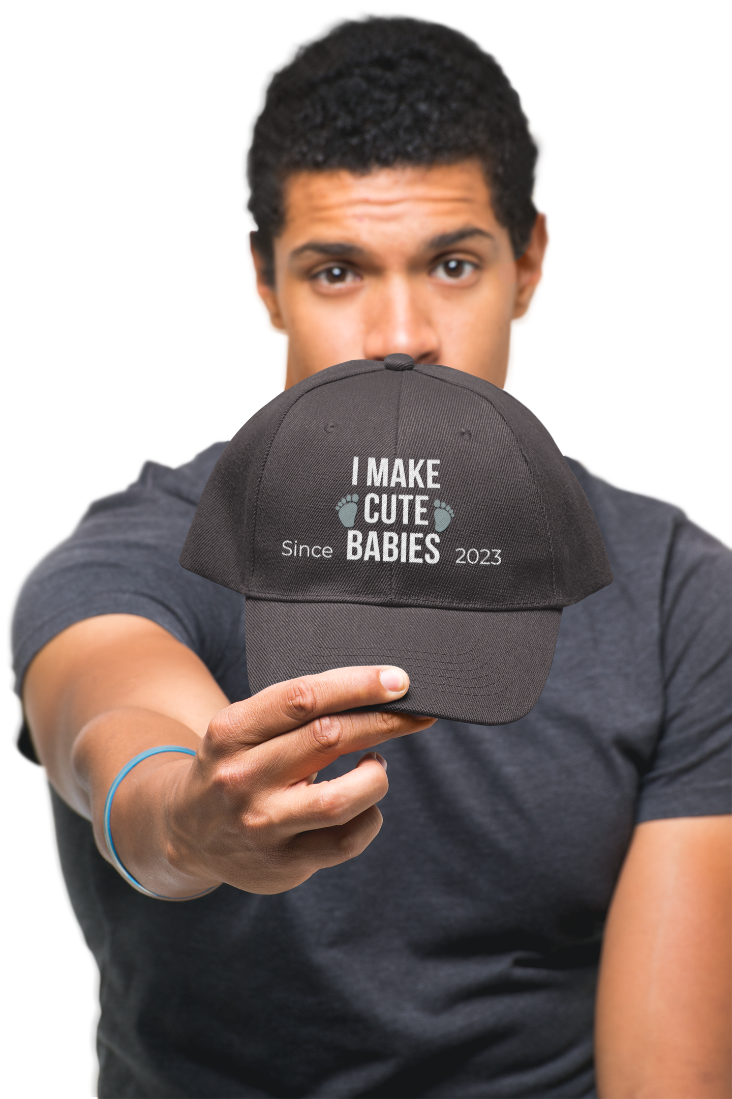 "I Make Cute Babies" Personalized Dad Hat | Custom Year | Funny Parent Gift | New Parent Baseball Cap