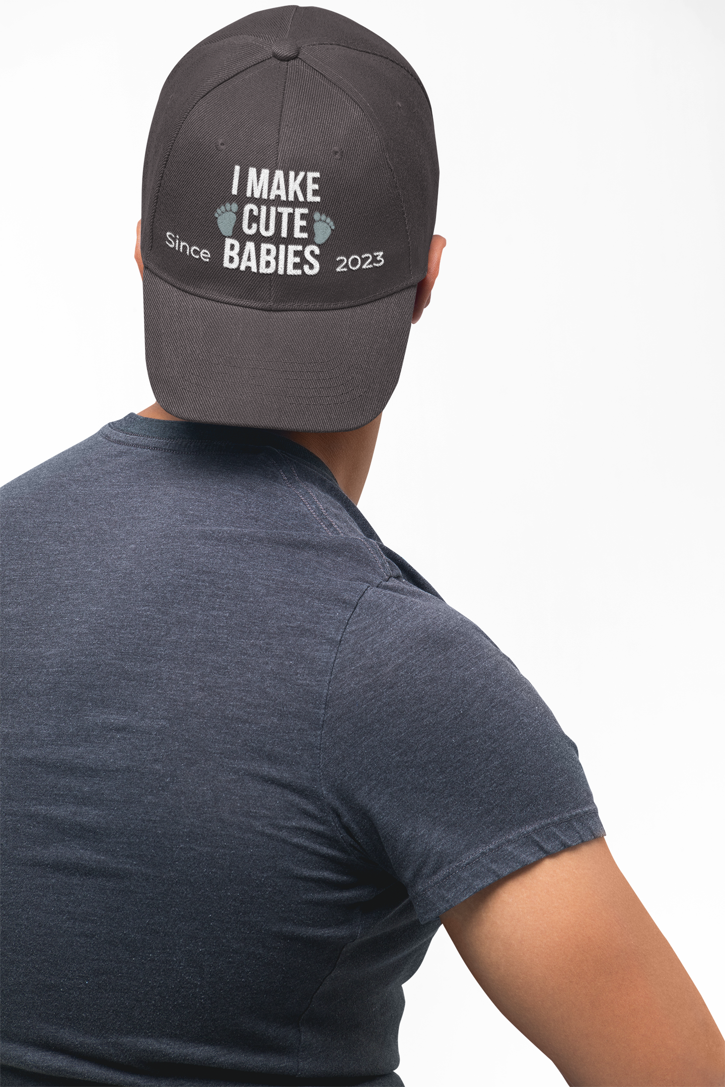 "I Make Cute Babies" Personalized Dad Hat | Custom Year | Funny Parent Gift | New Parent Baseball Cap