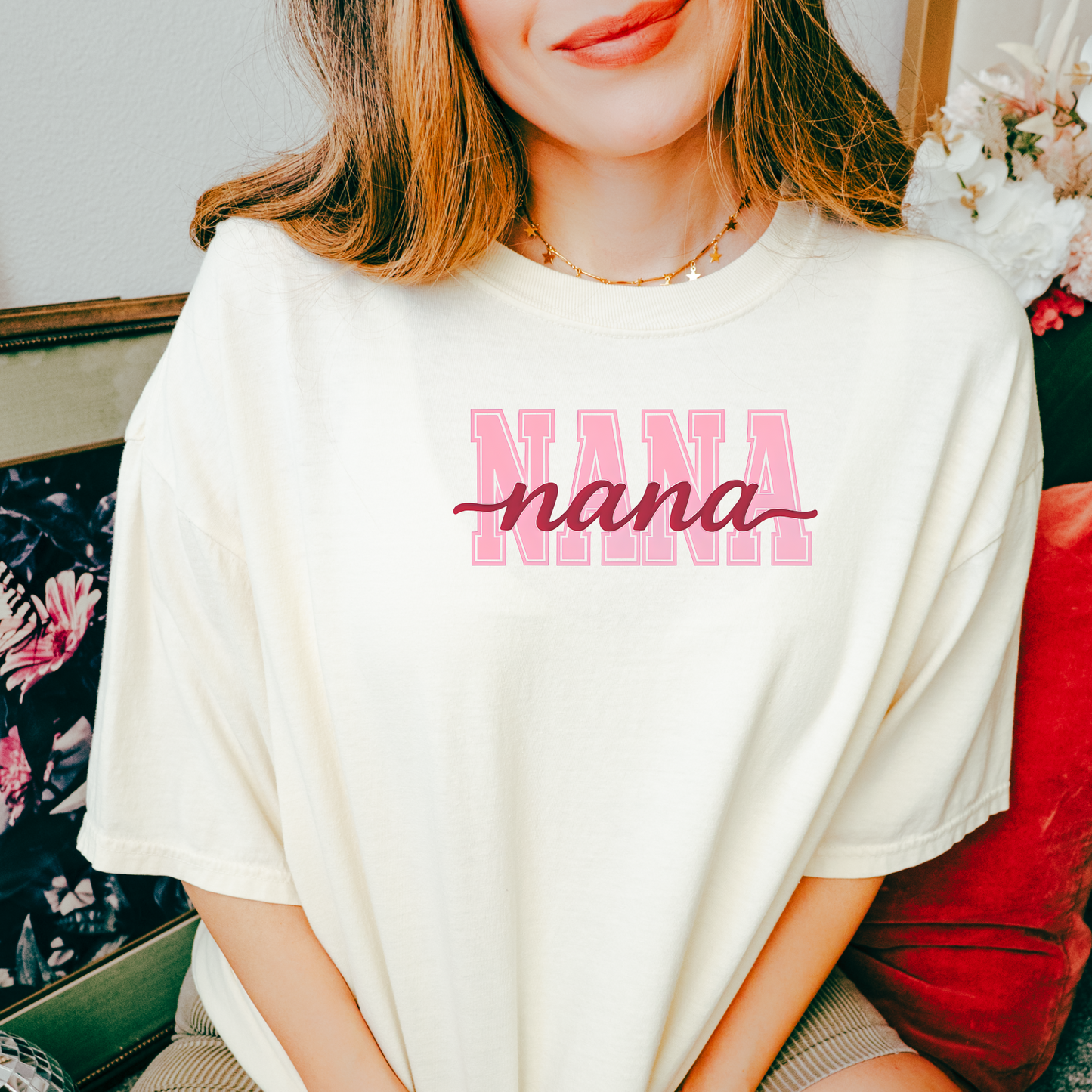 “NANA” Block & Script Graphic Tee – Sweet Gift for Grandmas
