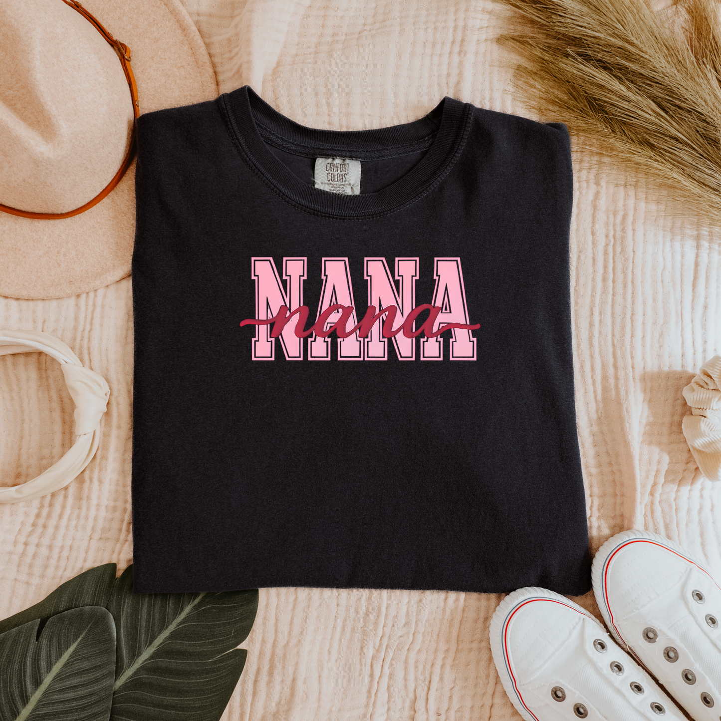 “NANA” Block & Script Graphic Tee – Sweet Gift for Grandmas