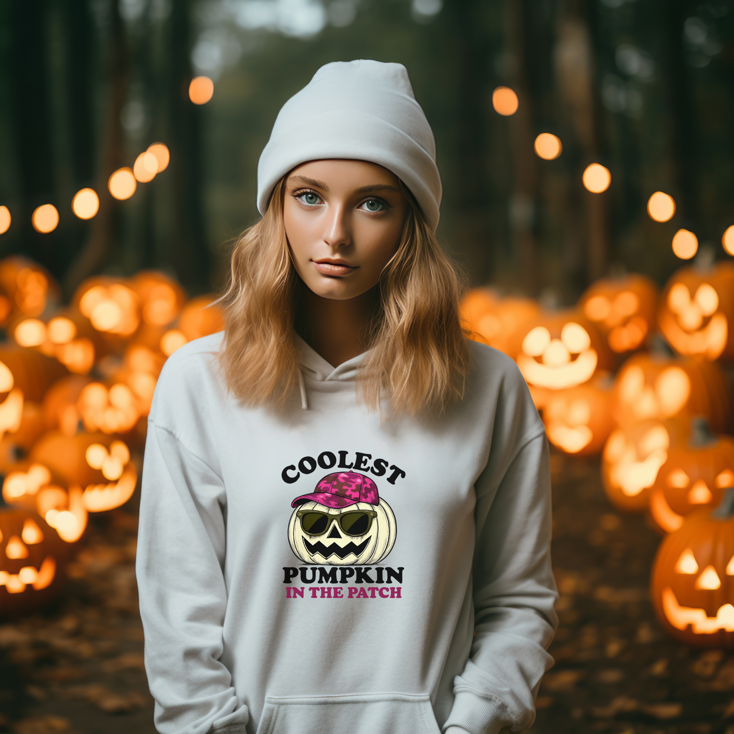 Coolest Pumpkin in the Patch β Pink Attitude Edition Hoodie - Sassy Halloween Fall Fashion